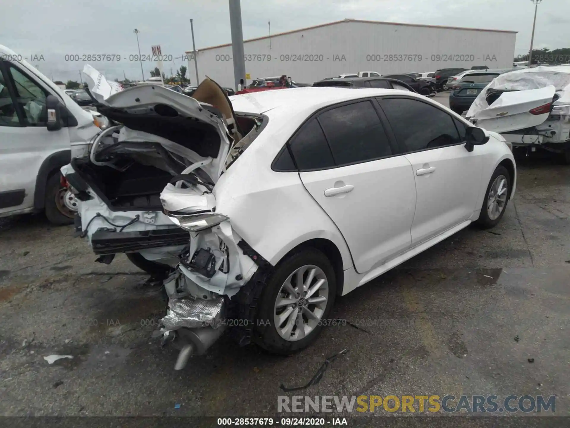 4 Photograph of a damaged car JTDHPRAE1LJ006207 TOYOTA COROLLA 2020