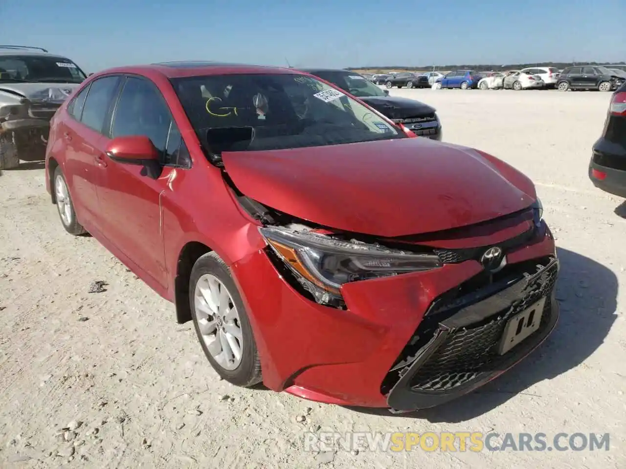 1 Photograph of a damaged car JTDHPRAE1LJ012220 TOYOTA COROLLA 2020