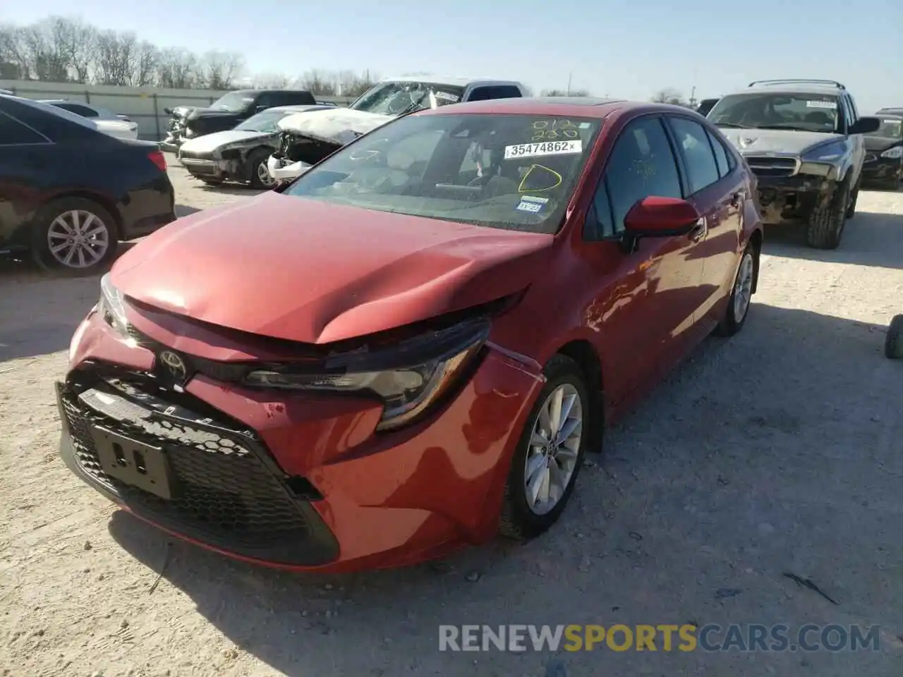 2 Photograph of a damaged car JTDHPRAE1LJ012220 TOYOTA COROLLA 2020