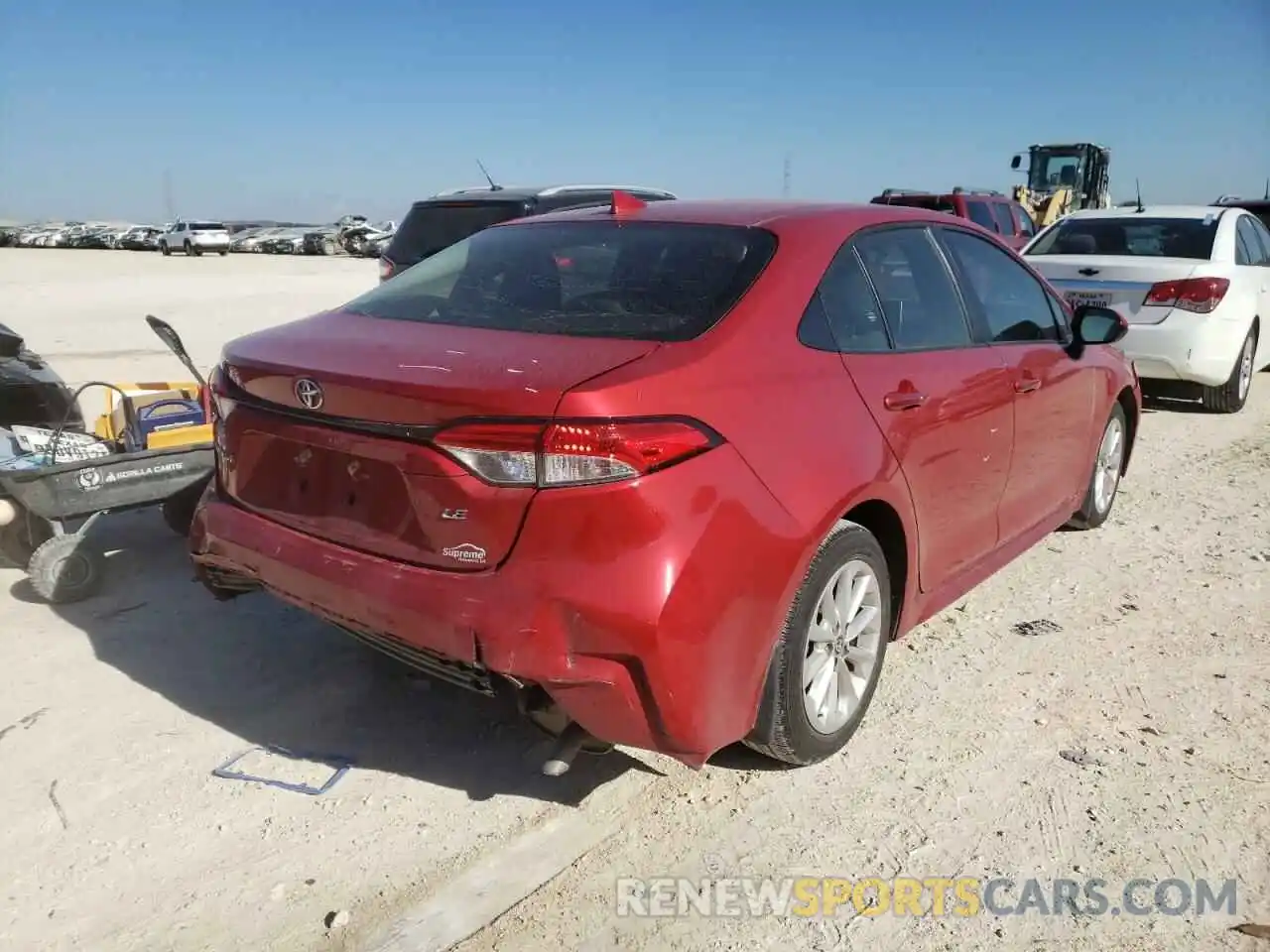 4 Photograph of a damaged car JTDHPRAE1LJ012220 TOYOTA COROLLA 2020