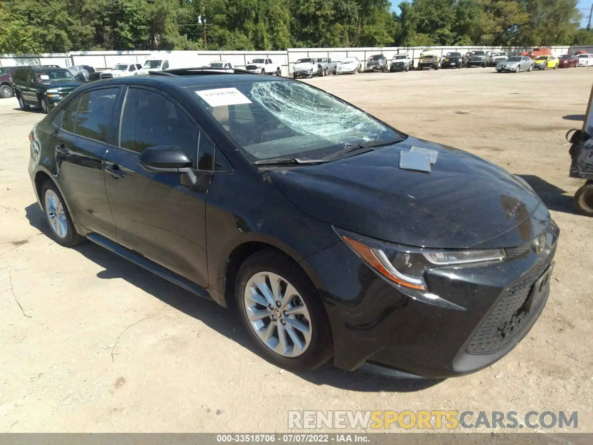 1 Photograph of a damaged car JTDHPRAE1LJ015201 TOYOTA COROLLA 2020