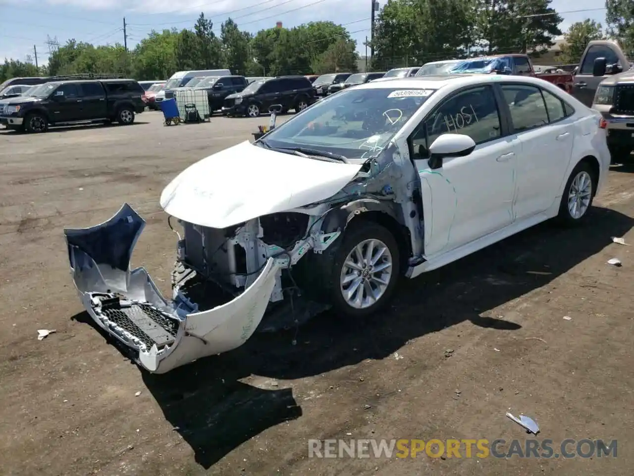 2 Photograph of a damaged car JTDHPRAE1LJ027865 TOYOTA COROLLA 2020