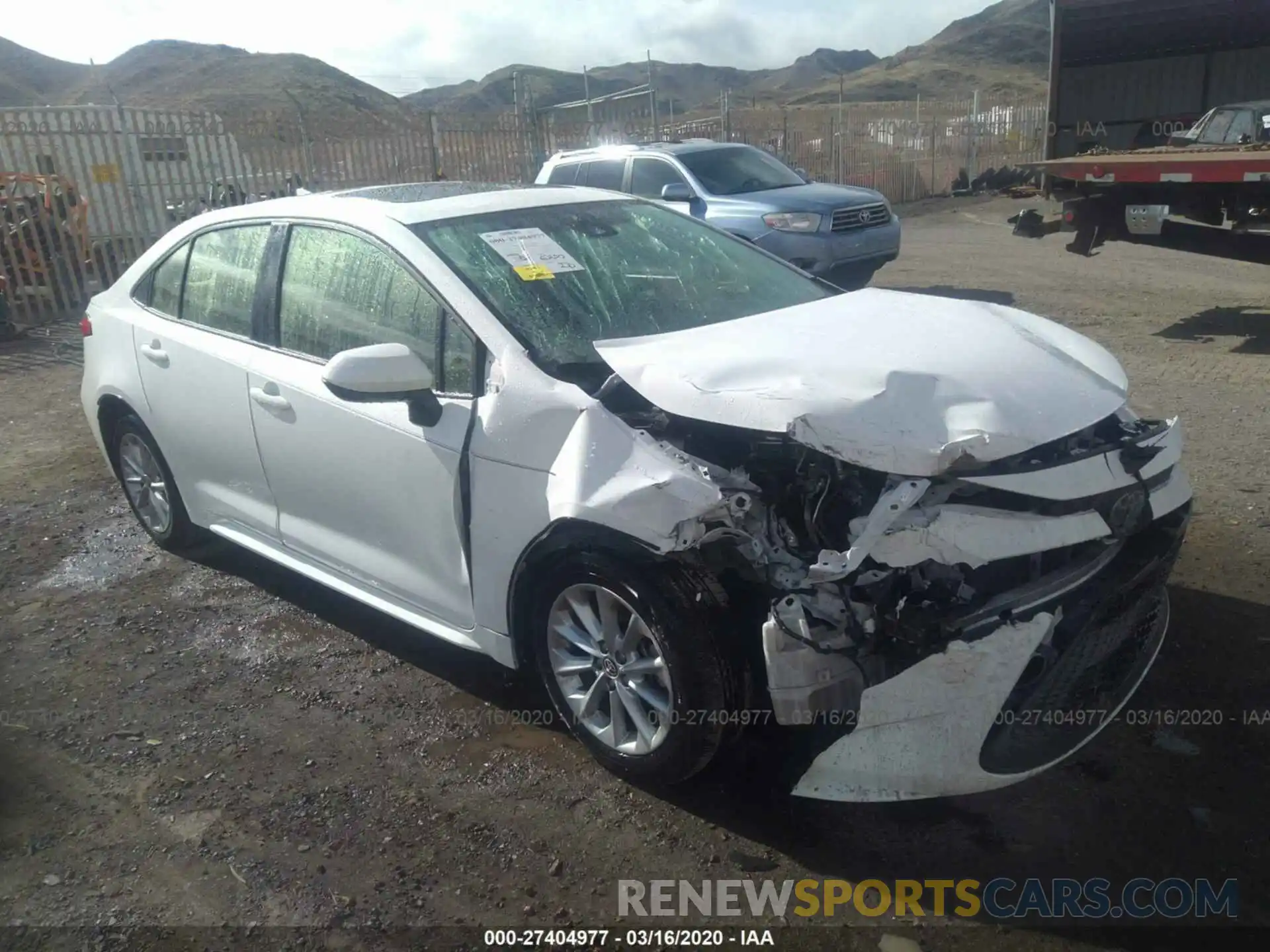 1 Photograph of a damaged car JTDHPRAE1LJ033245 TOYOTA COROLLA 2020