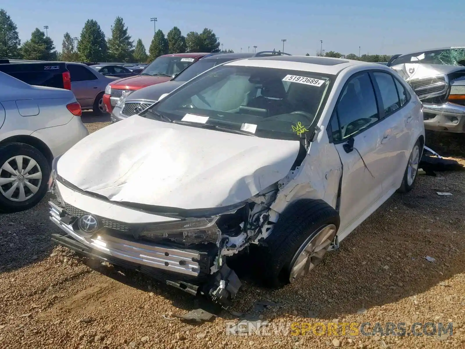 2 Photograph of a damaged car JTDHPRAE1LJ038977 TOYOTA COROLLA 2020