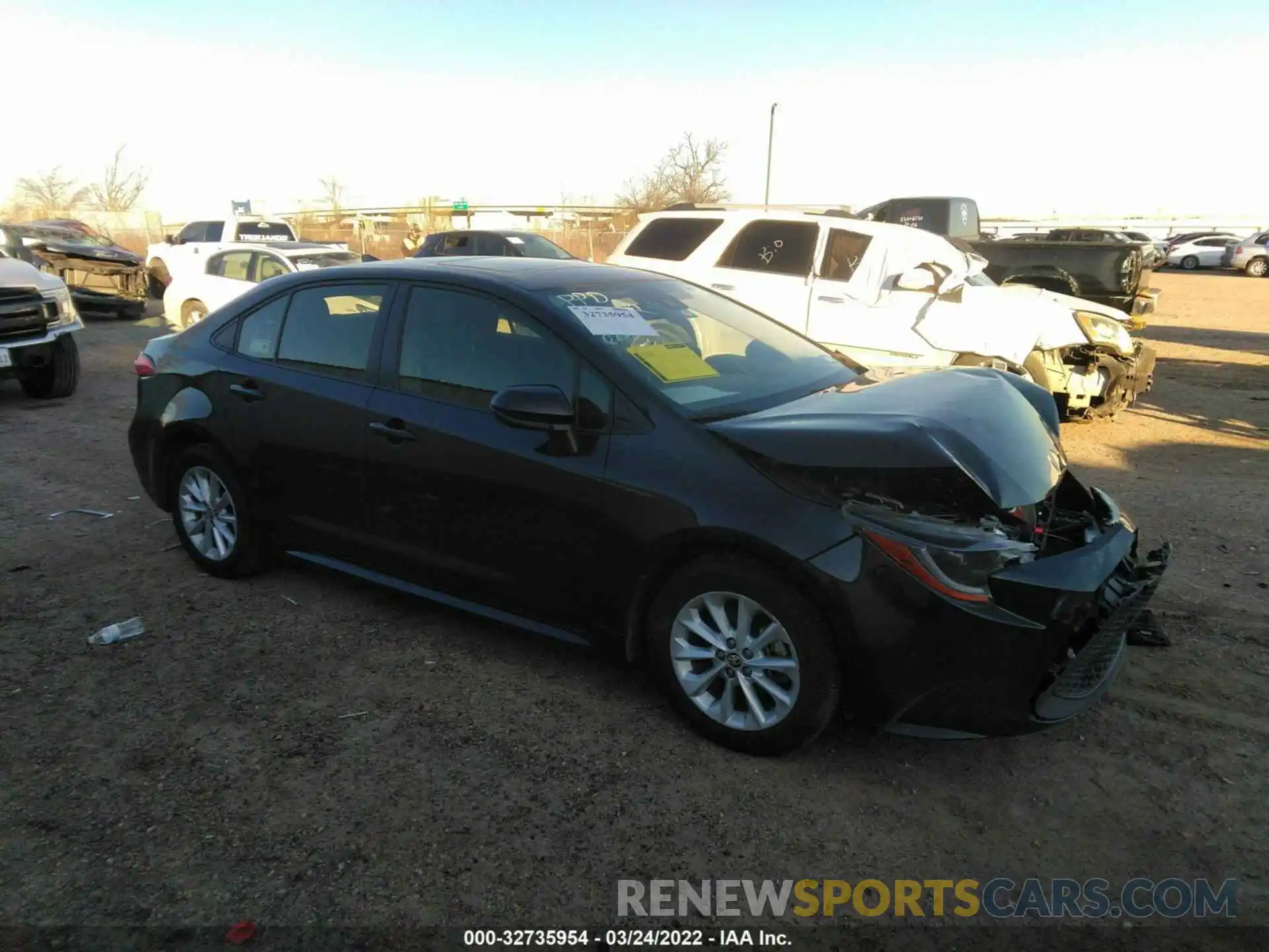 1 Photograph of a damaged car JTDHPRAE1LJ040647 TOYOTA COROLLA 2020