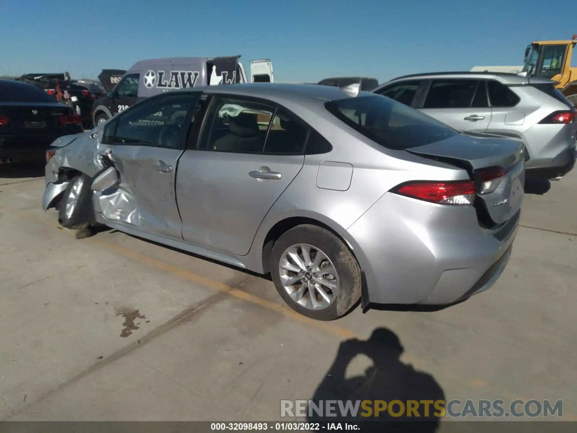 3 Photograph of a damaged car JTDHPRAE2LJ005910 TOYOTA COROLLA 2020