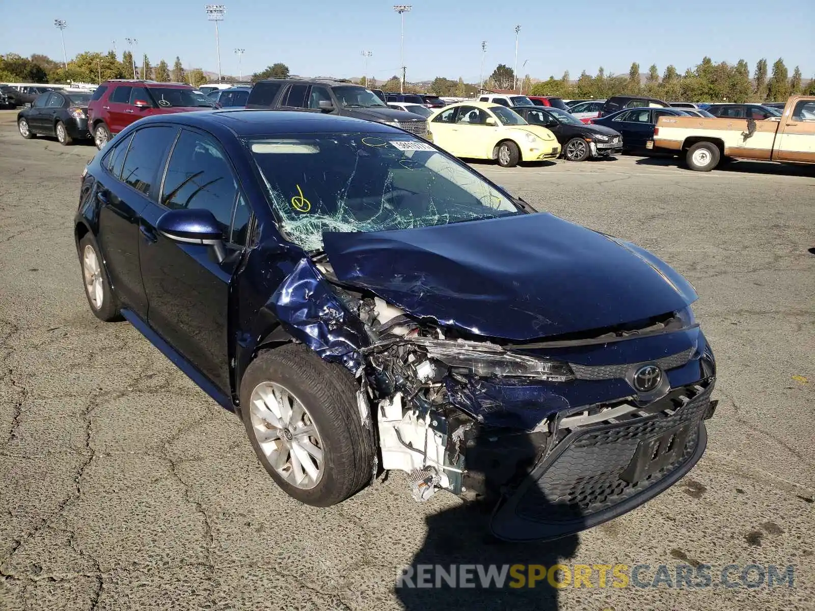 1 Photograph of a damaged car JTDHPRAE2LJ012906 TOYOTA COROLLA 2020