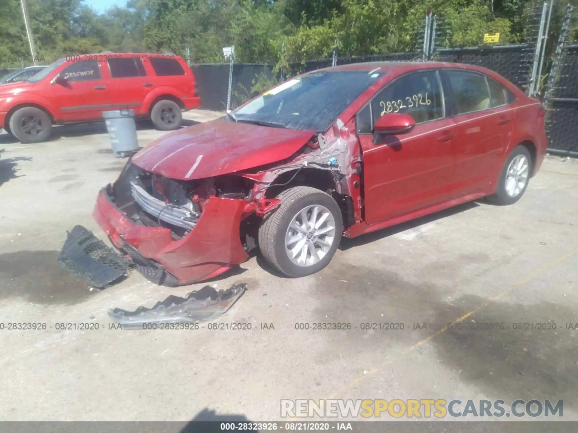 2 Photograph of a damaged car JTDHPRAE2LJ016907 TOYOTA COROLLA 2020