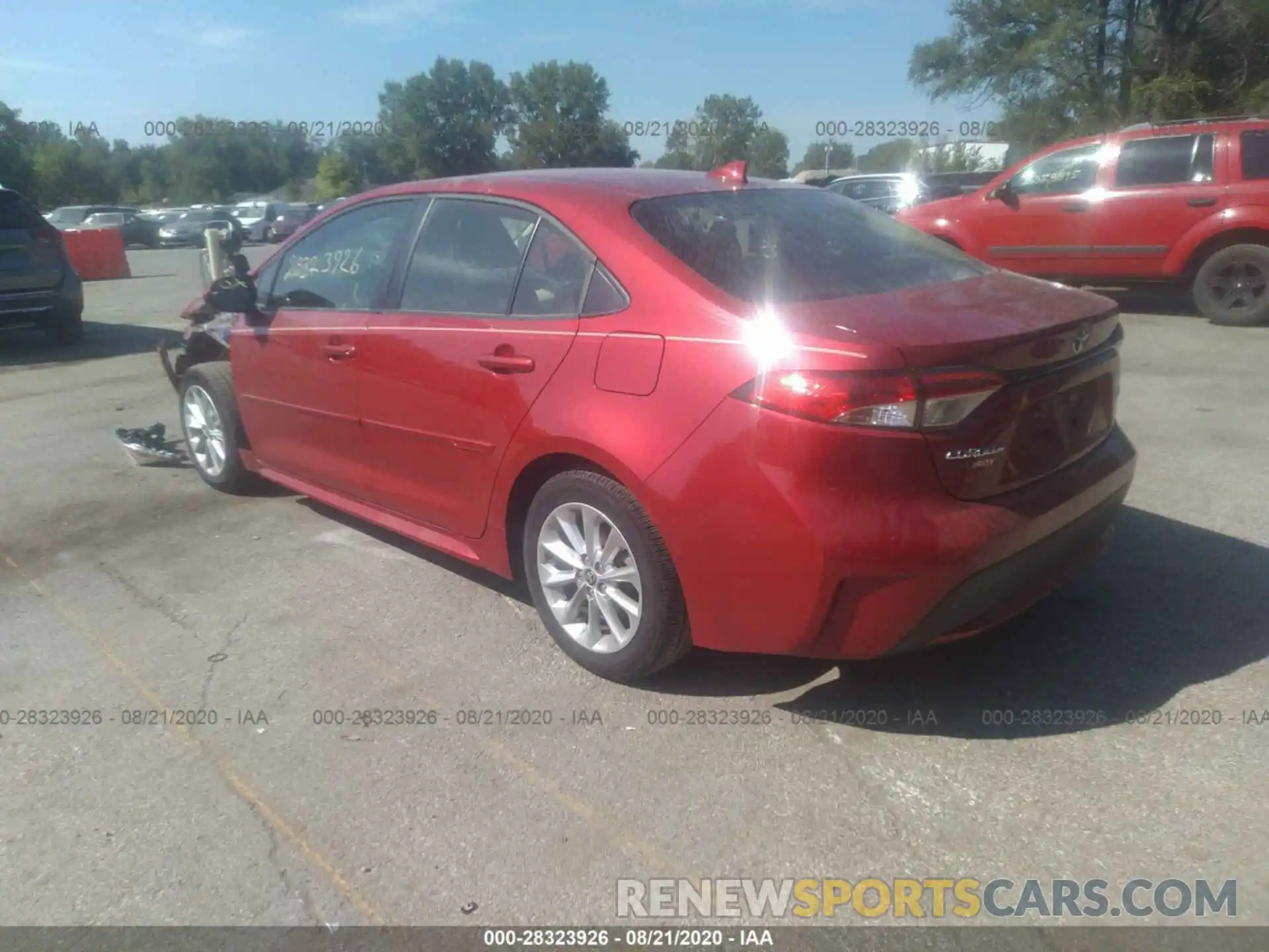 3 Photograph of a damaged car JTDHPRAE2LJ016907 TOYOTA COROLLA 2020