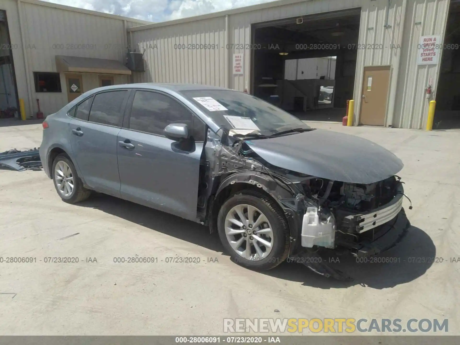 1 Photograph of a damaged car JTDHPRAE2LJ022867 TOYOTA COROLLA 2020