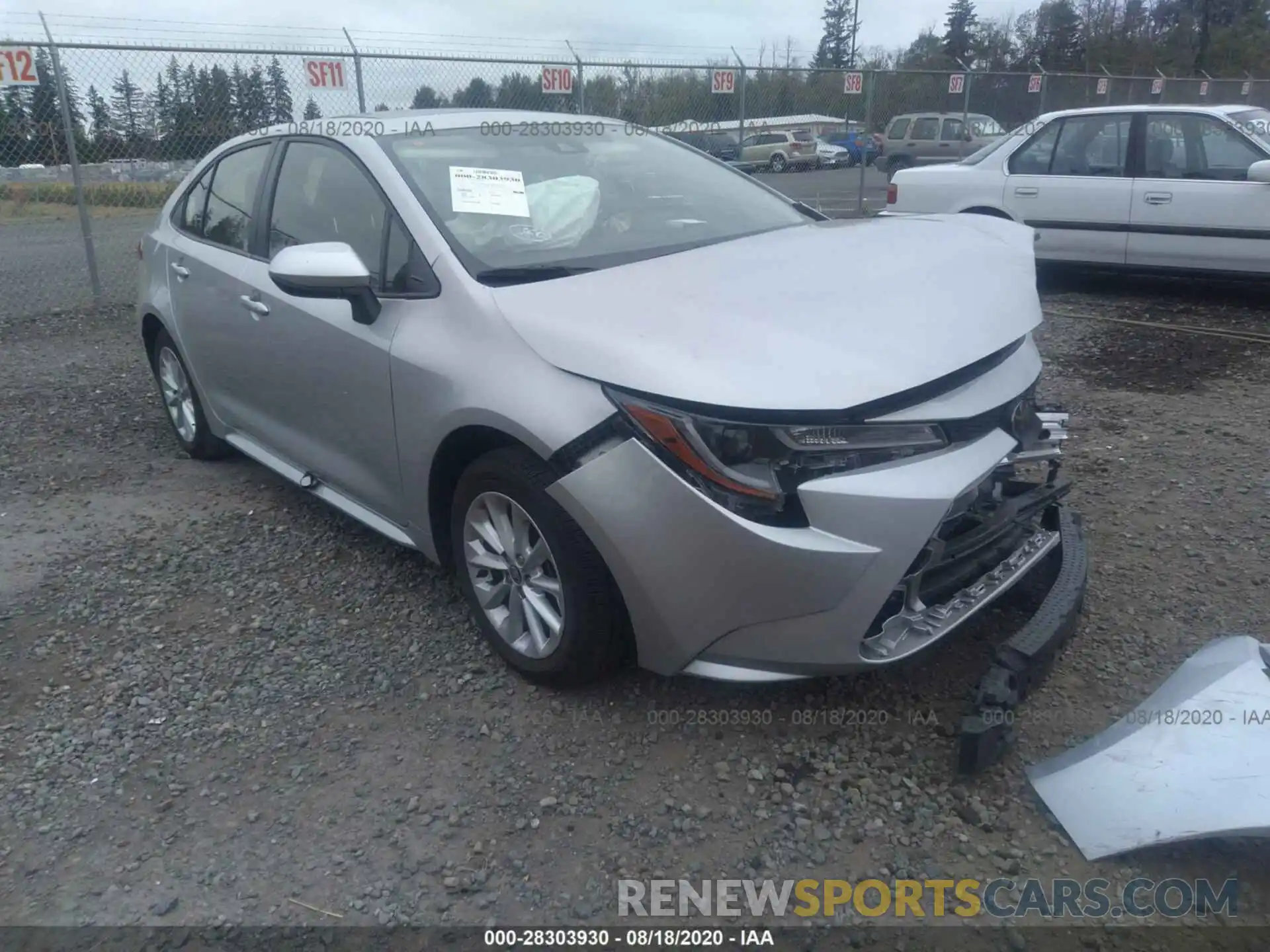 1 Photograph of a damaged car JTDHPRAE2LJ025736 TOYOTA COROLLA 2020