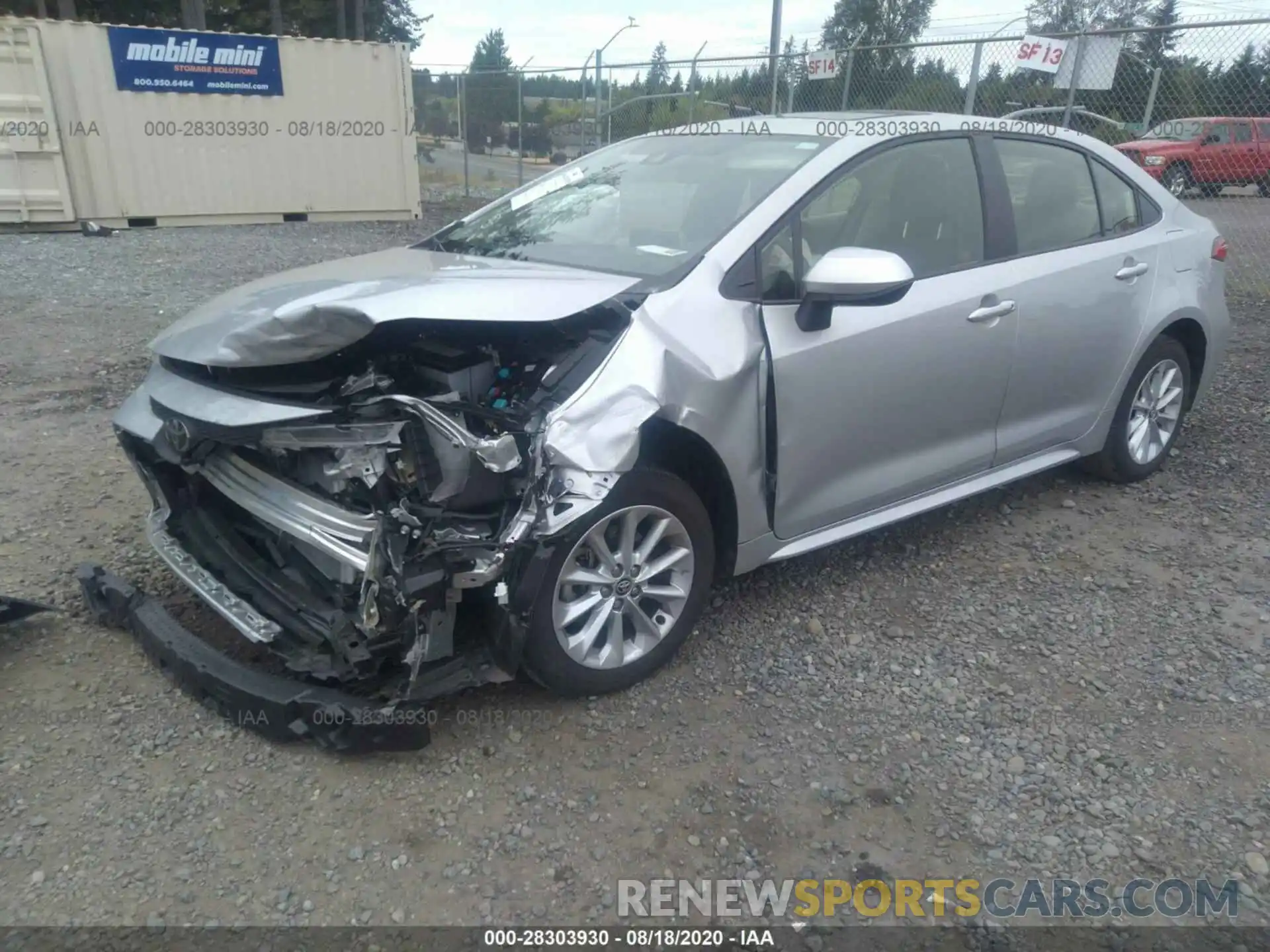 2 Photograph of a damaged car JTDHPRAE2LJ025736 TOYOTA COROLLA 2020