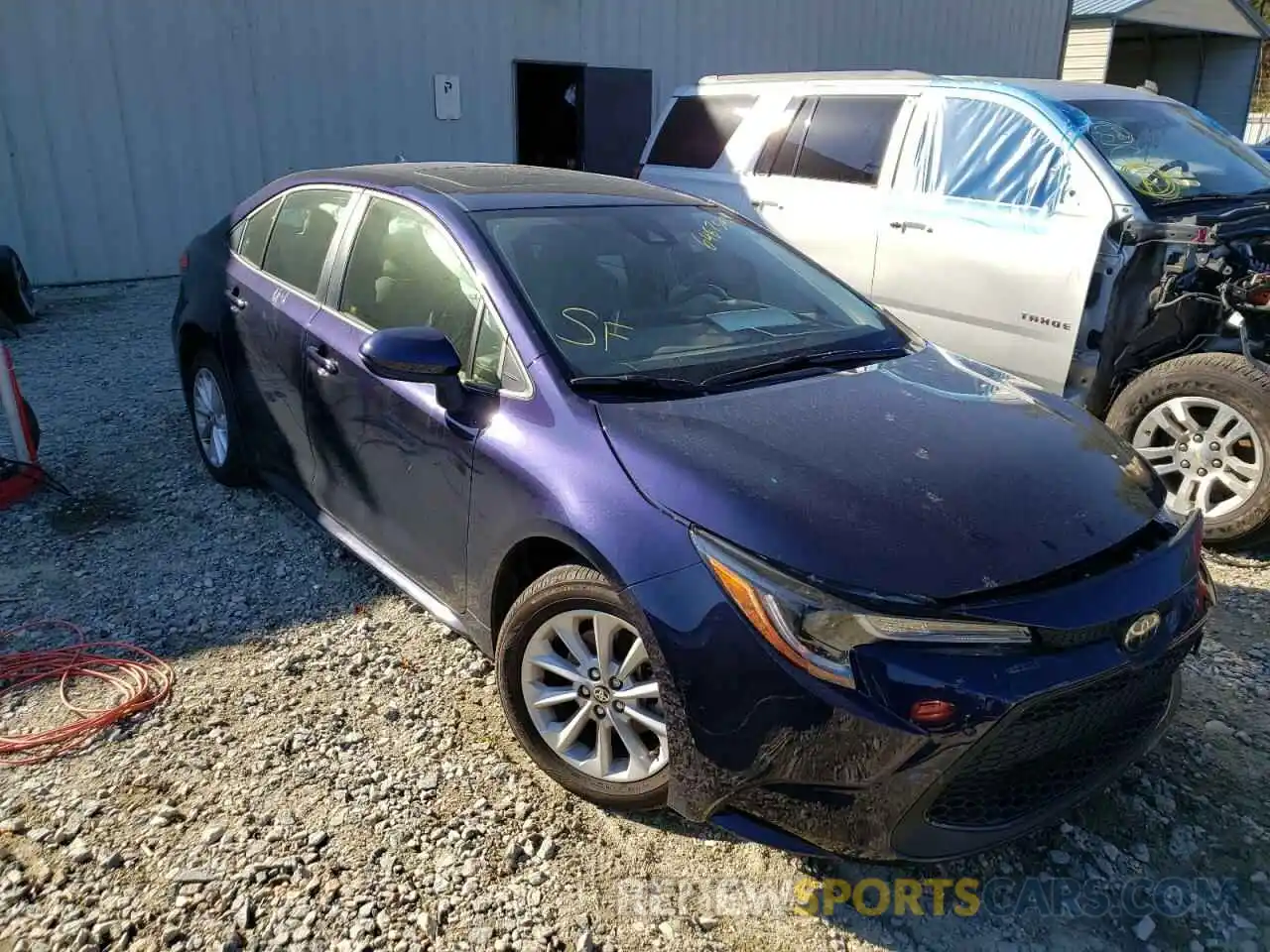 1 Photograph of a damaged car JTDHPRAE2LJ043394 TOYOTA COROLLA 2020