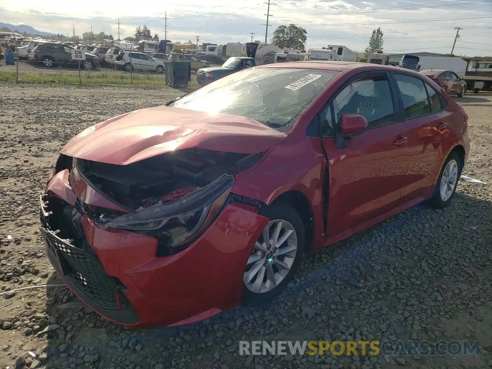 2 Photograph of a damaged car JTDHPRAE2LJ049339 TOYOTA COROLLA 2020