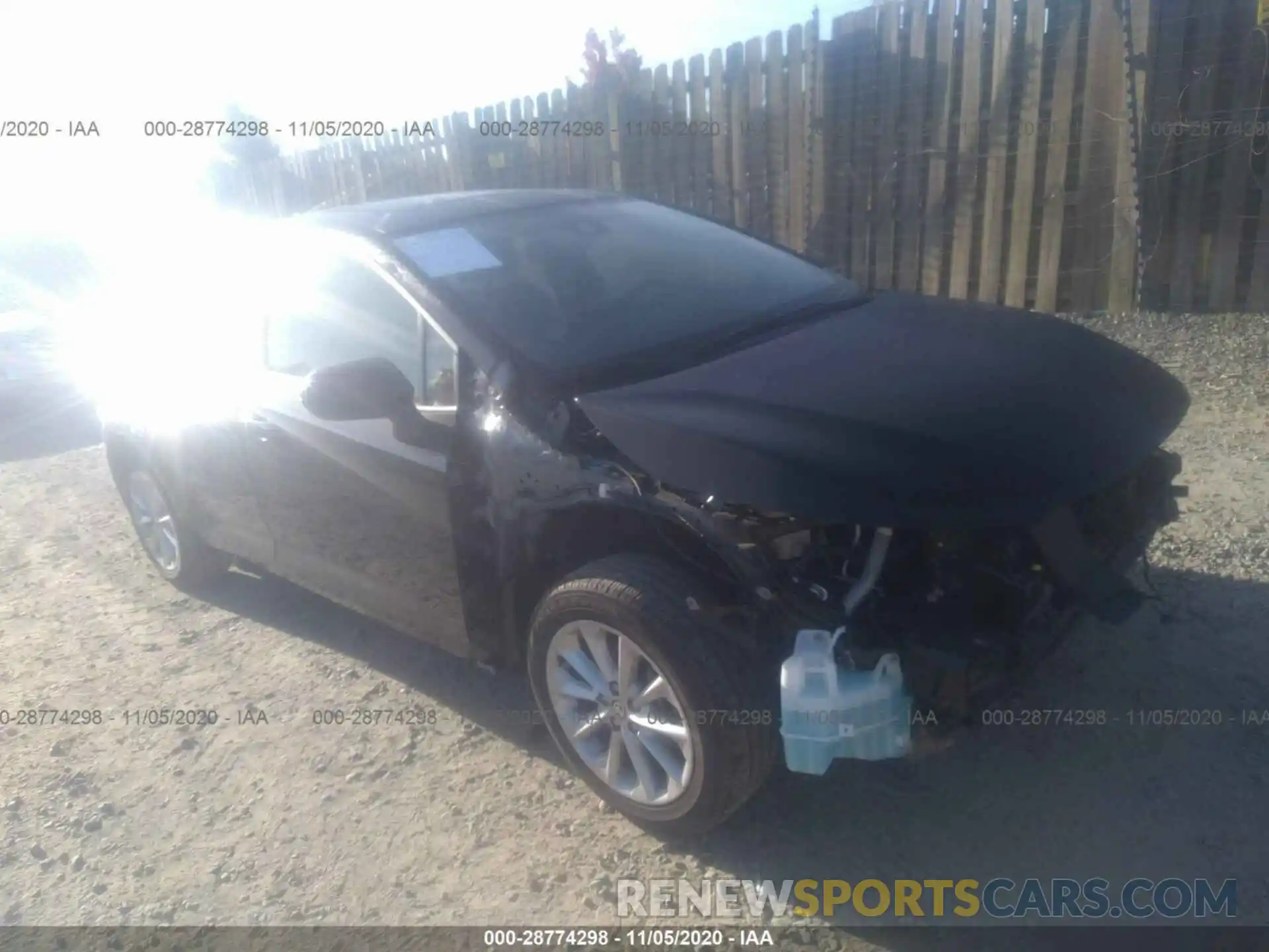 1 Photograph of a damaged car JTDHPRAE2LJ052905 TOYOTA COROLLA 2020