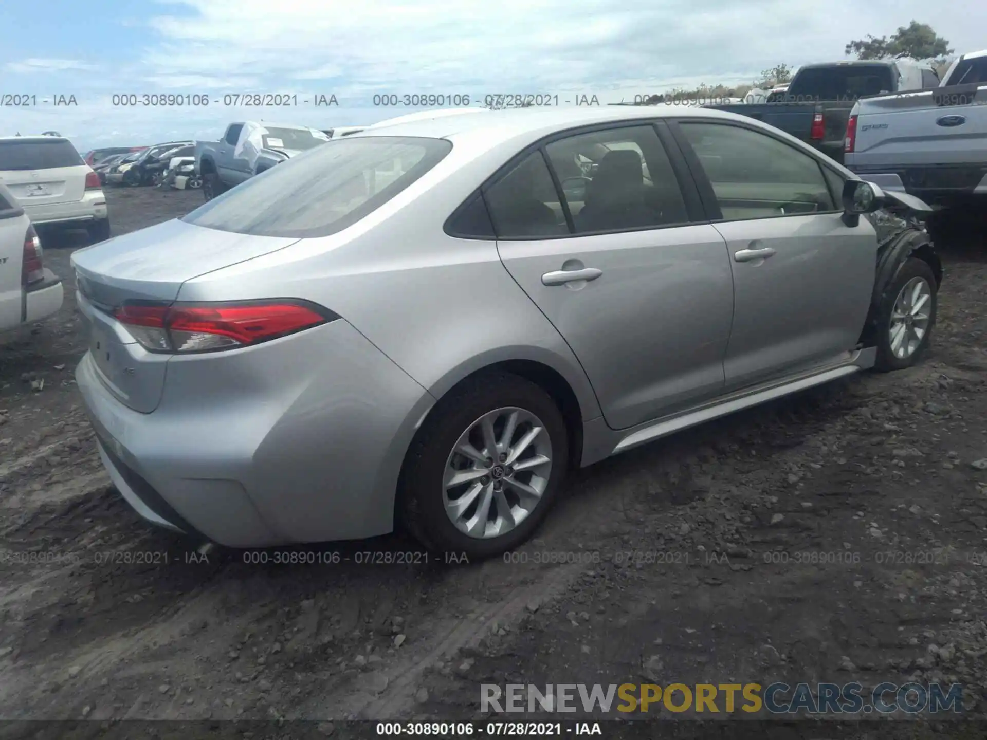 4 Photograph of a damaged car JTDHPRAE2LJ055612 TOYOTA COROLLA 2020