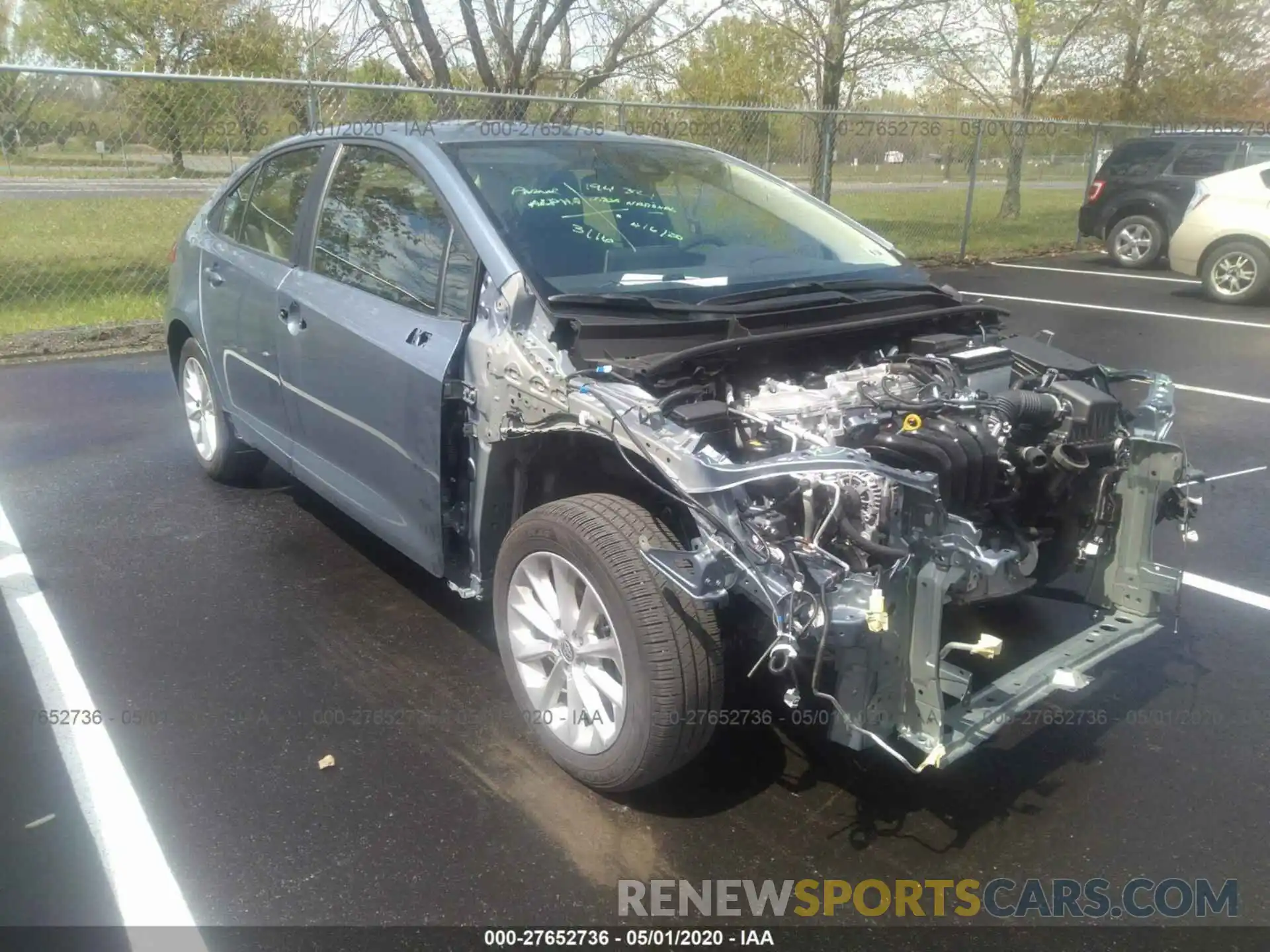 1 Photograph of a damaged car JTDHPRAE2LJ059529 TOYOTA COROLLA 2020