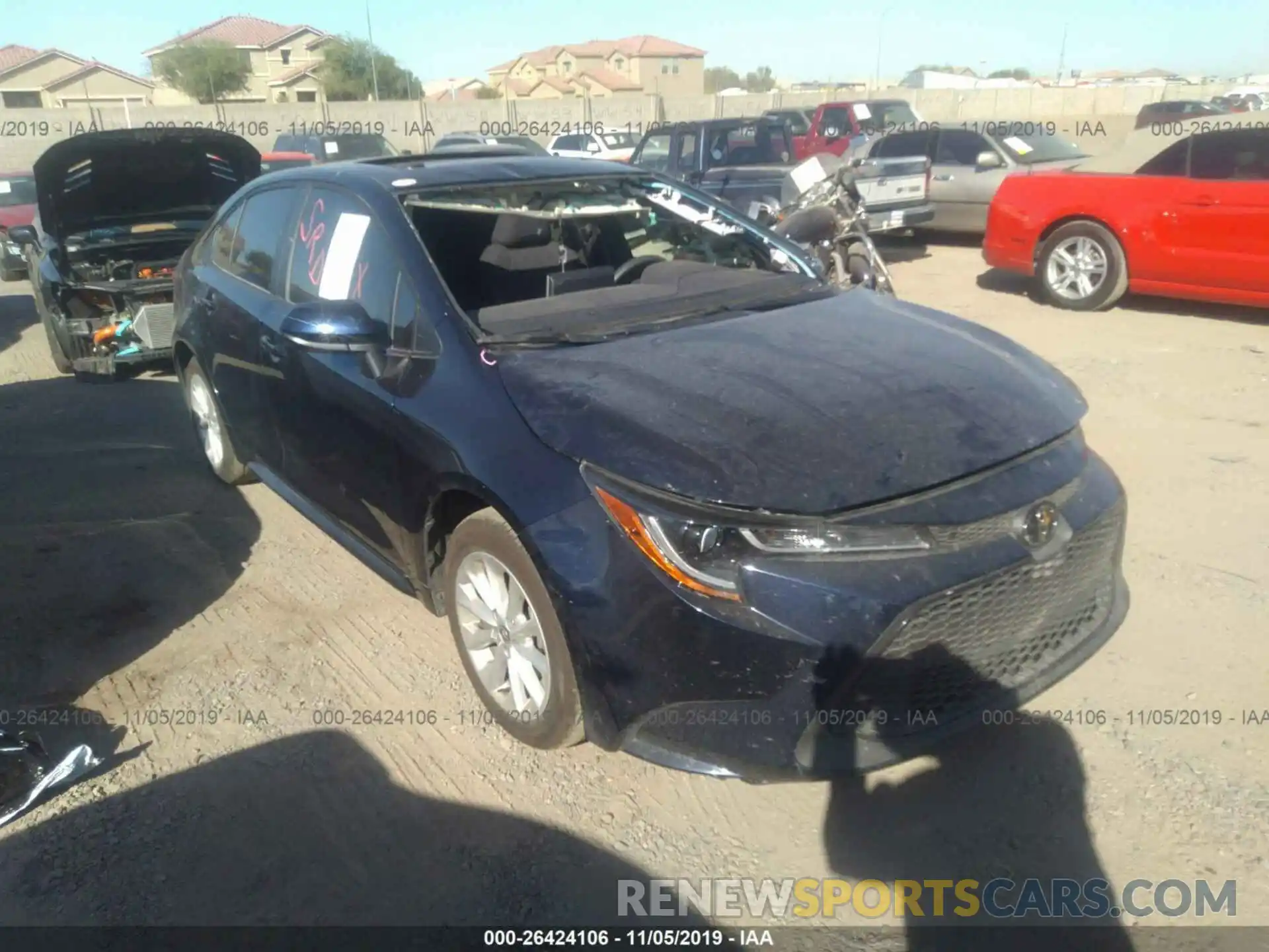 1 Photograph of a damaged car JTDHPRAE2LJ063287 TOYOTA COROLLA 2020