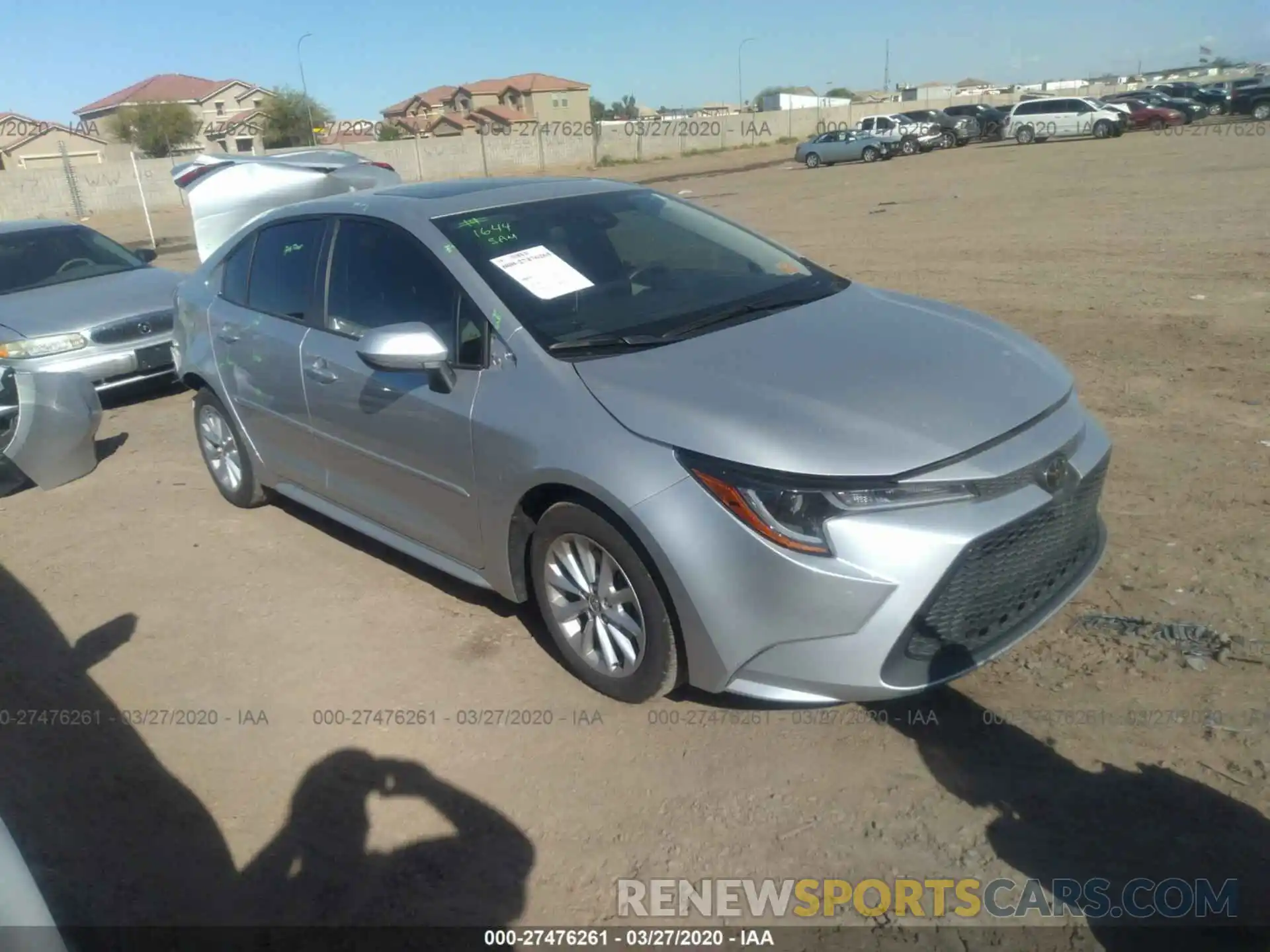 1 Photograph of a damaged car JTDHPRAE2LJ069011 TOYOTA COROLLA 2020