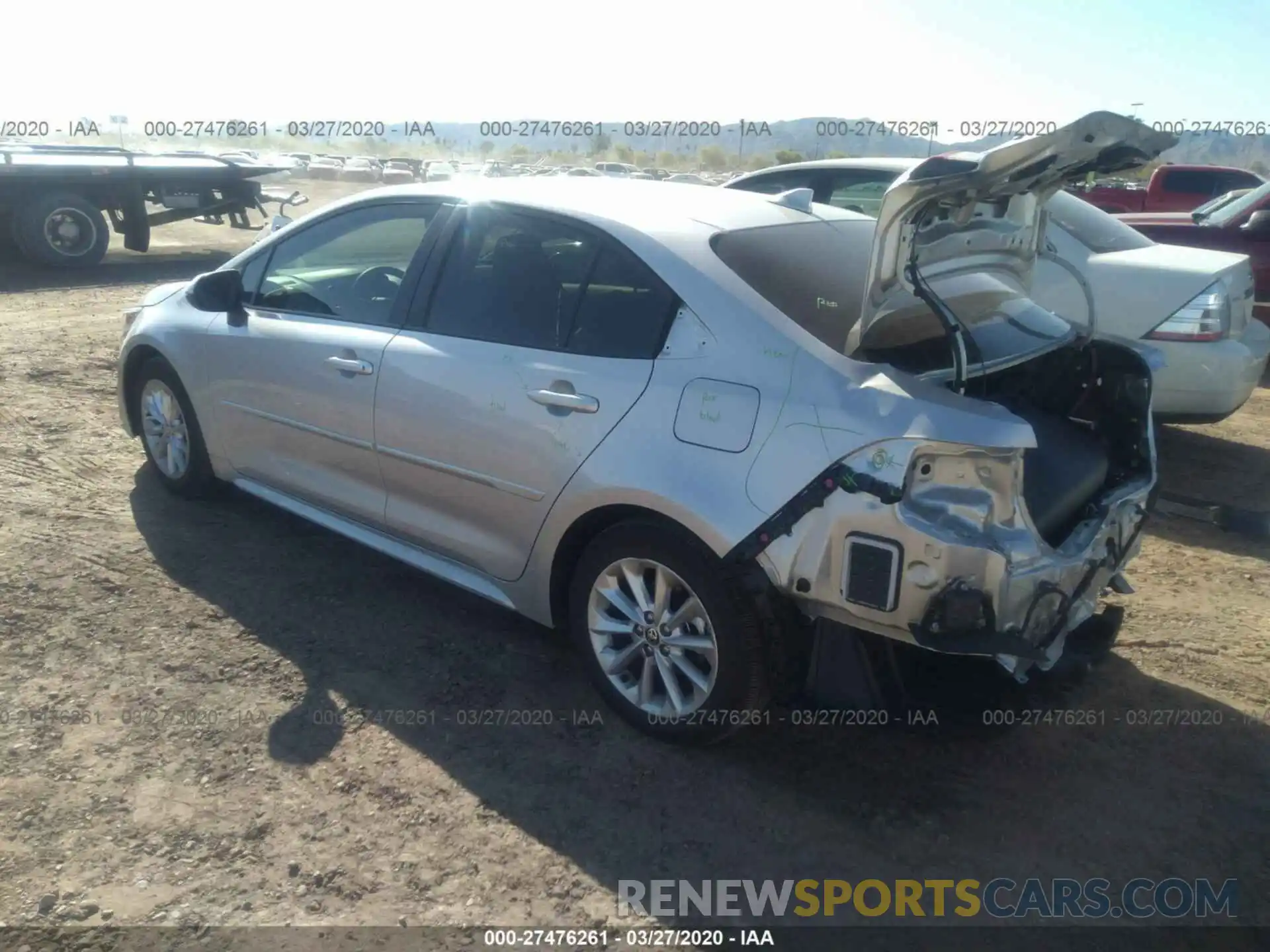 3 Photograph of a damaged car JTDHPRAE2LJ069011 TOYOTA COROLLA 2020