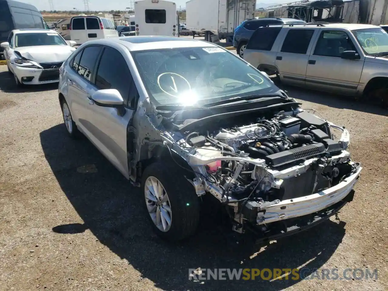 1 Photograph of a damaged car JTDHPRAE2LJ069980 TOYOTA COROLLA 2020