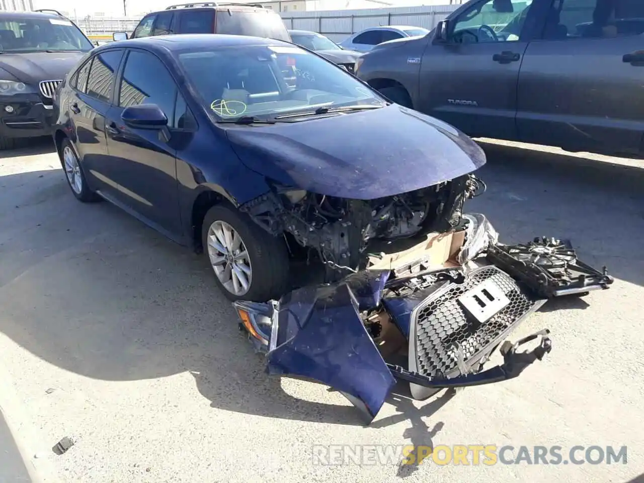 1 Photograph of a damaged car JTDHPRAE3LJ008041 TOYOTA COROLLA 2020