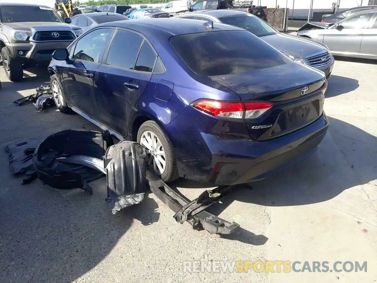 3 Photograph of a damaged car JTDHPRAE3LJ008041 TOYOTA COROLLA 2020