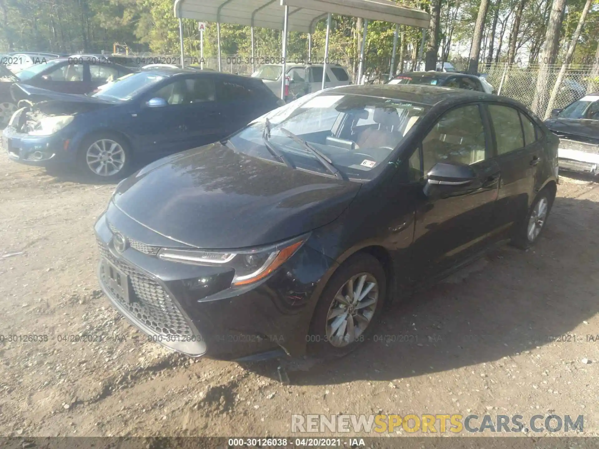 2 Photograph of a damaged car JTDHPRAE3LJ017581 TOYOTA COROLLA 2020