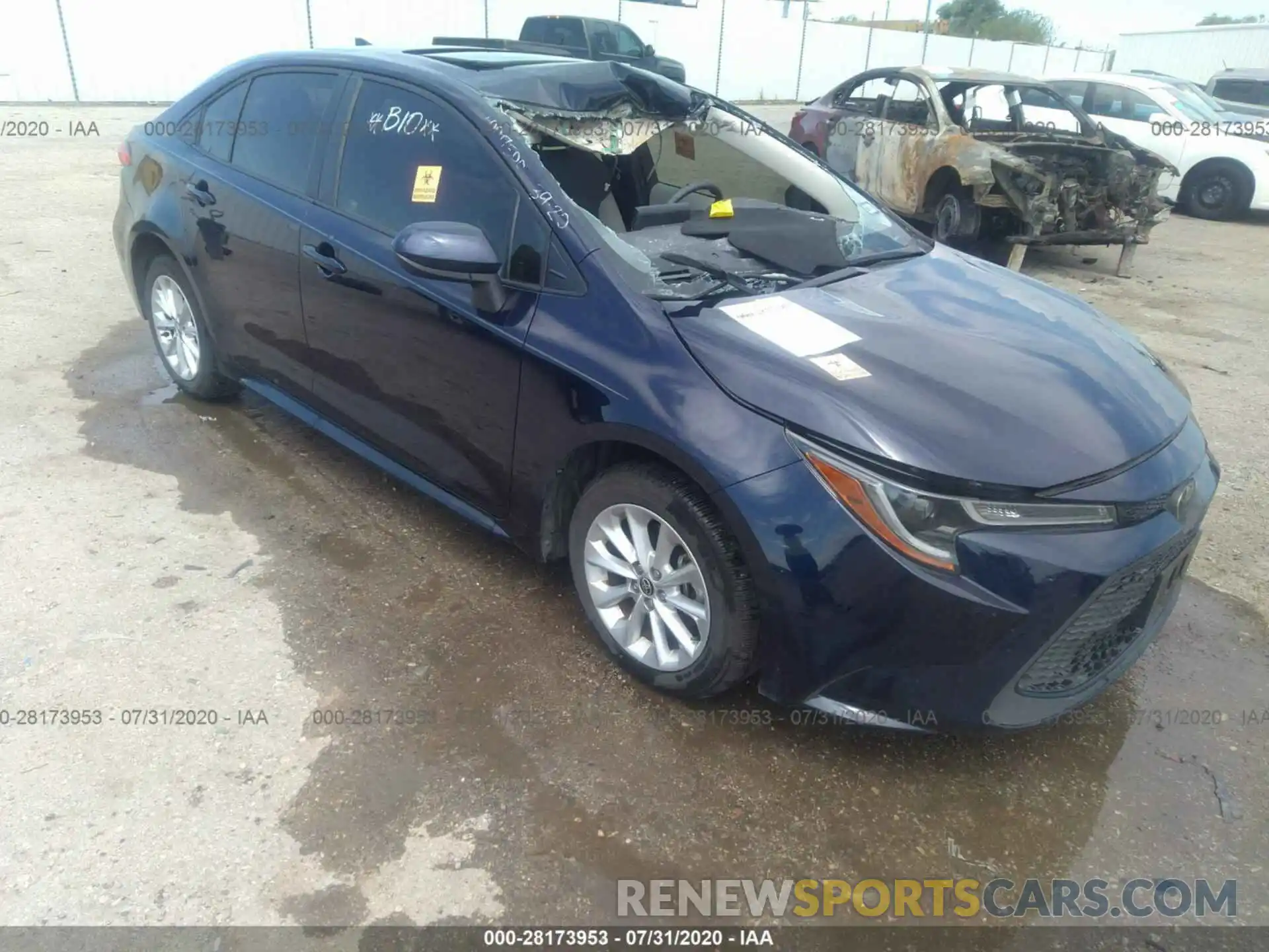 1 Photograph of a damaged car JTDHPRAE3LJ024322 TOYOTA COROLLA 2020