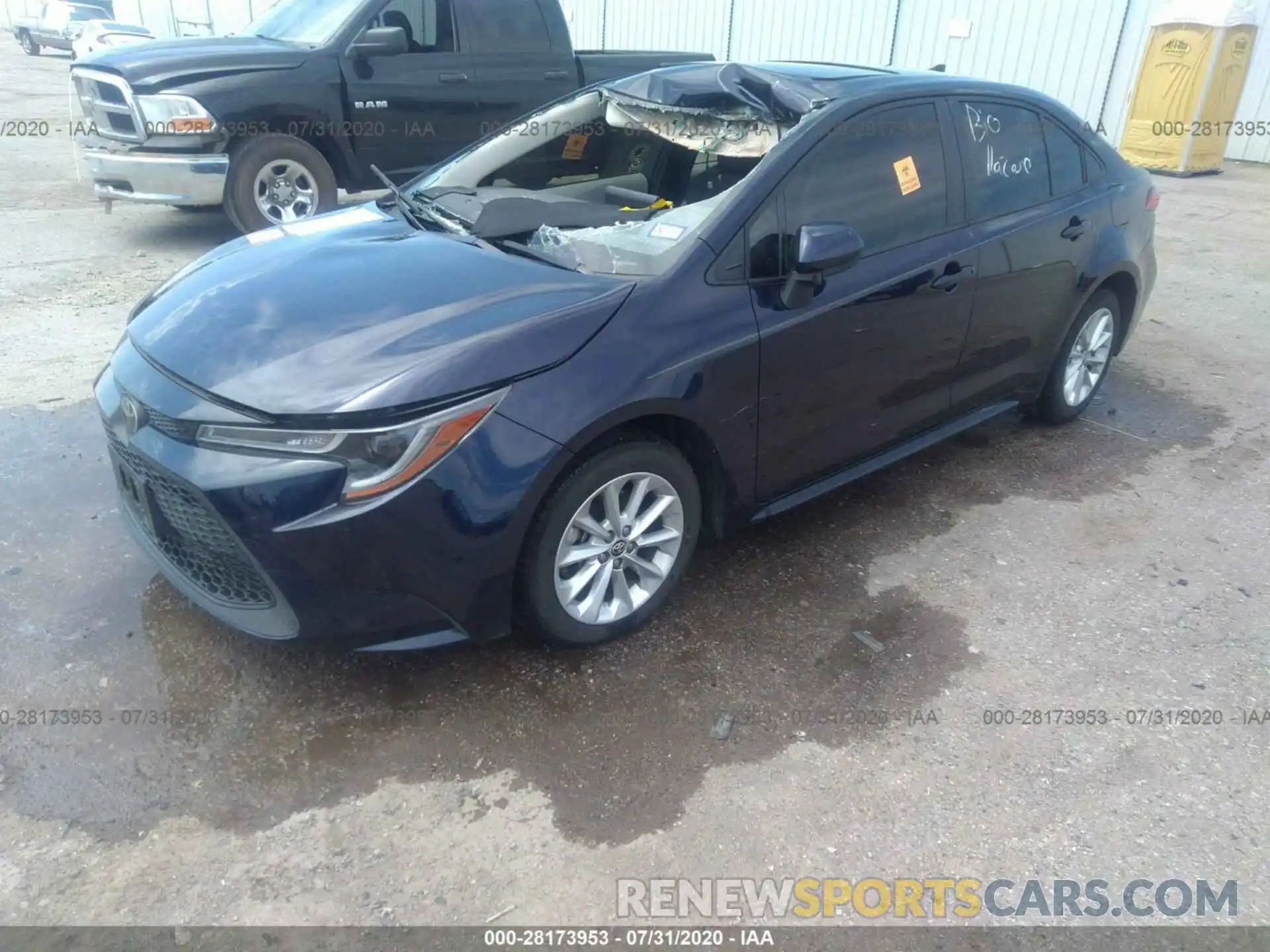 2 Photograph of a damaged car JTDHPRAE3LJ024322 TOYOTA COROLLA 2020