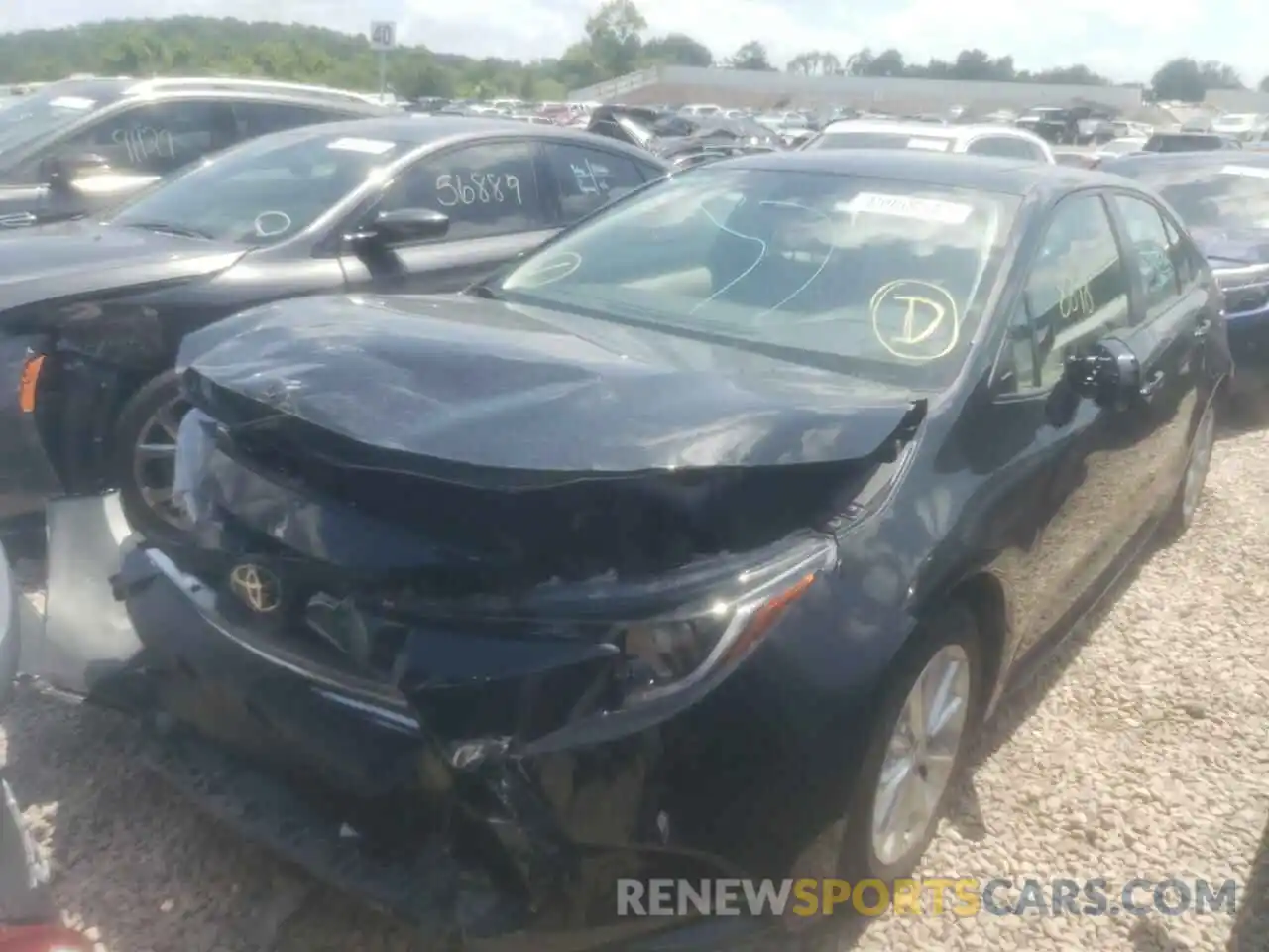 2 Photograph of a damaged car JTDHPRAE3LJ044425 TOYOTA COROLLA 2020