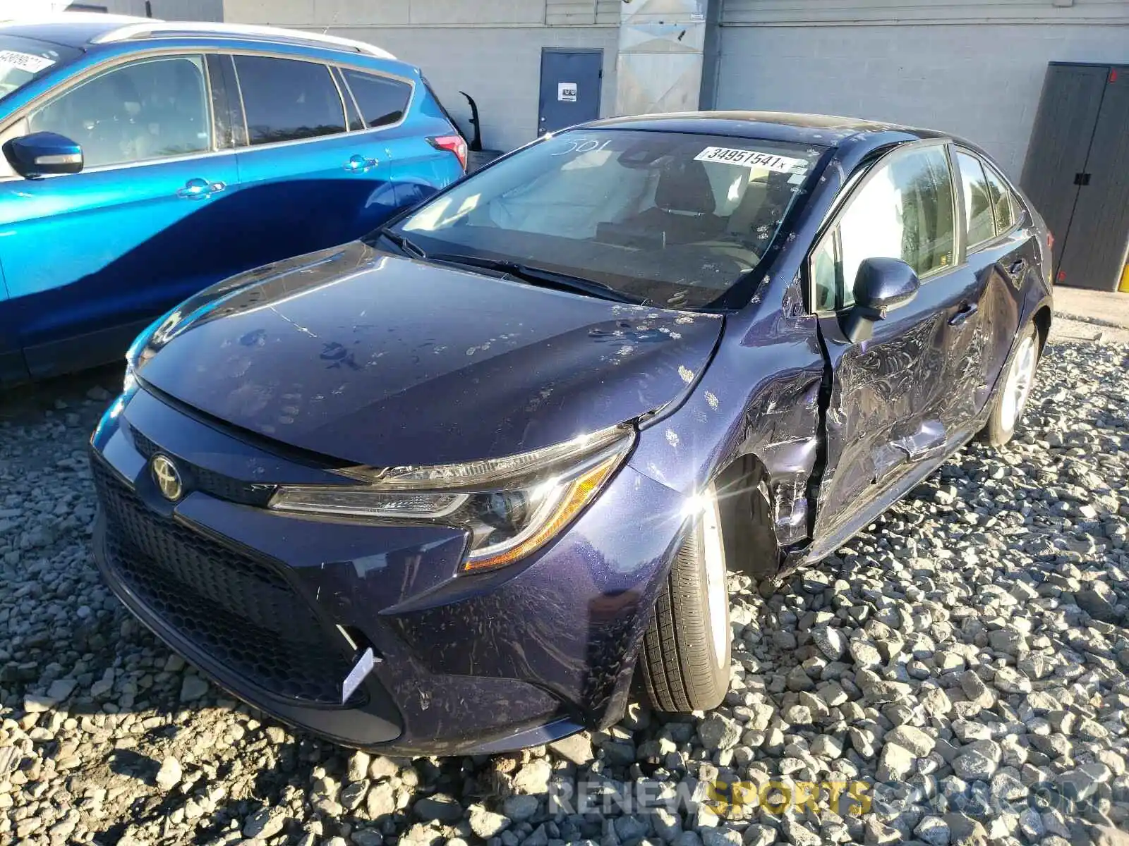 2 Photograph of a damaged car JTDHPRAE3LJ057501 TOYOTA COROLLA 2020