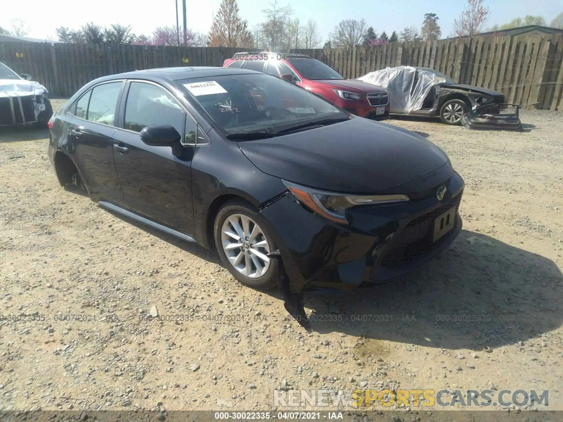 1 Photograph of a damaged car JTDHPRAE3LJ064996 TOYOTA COROLLA 2020