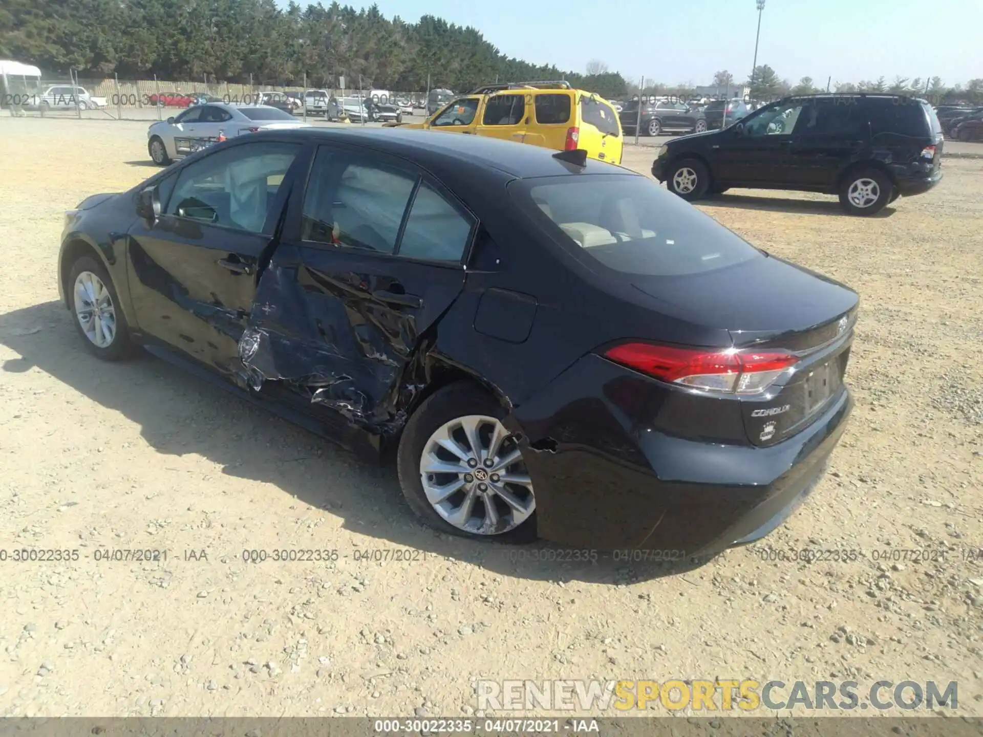 3 Photograph of a damaged car JTDHPRAE3LJ064996 TOYOTA COROLLA 2020