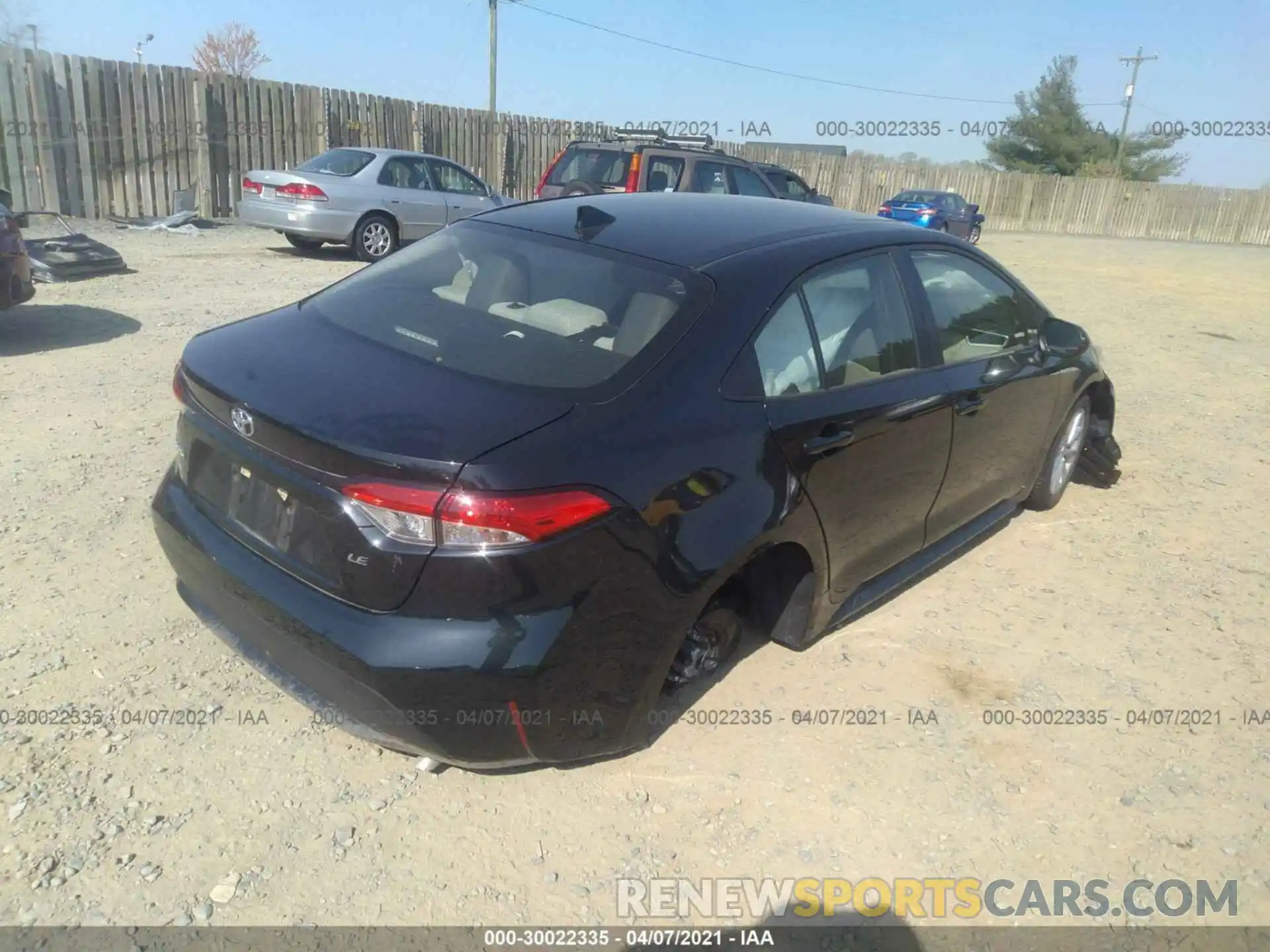 4 Photograph of a damaged car JTDHPRAE3LJ064996 TOYOTA COROLLA 2020