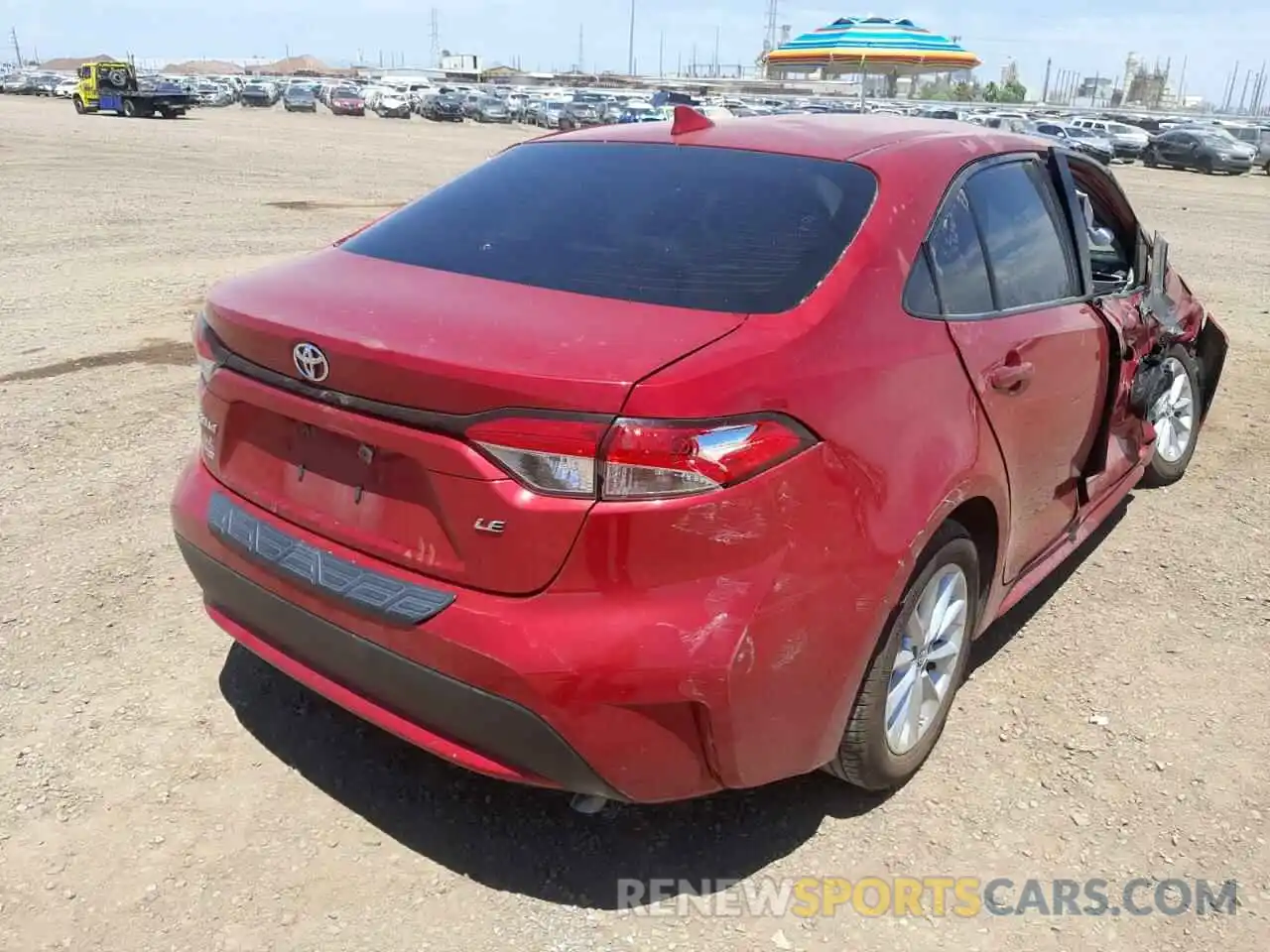 4 Photograph of a damaged car JTDHPRAE3LJ065873 TOYOTA COROLLA 2020