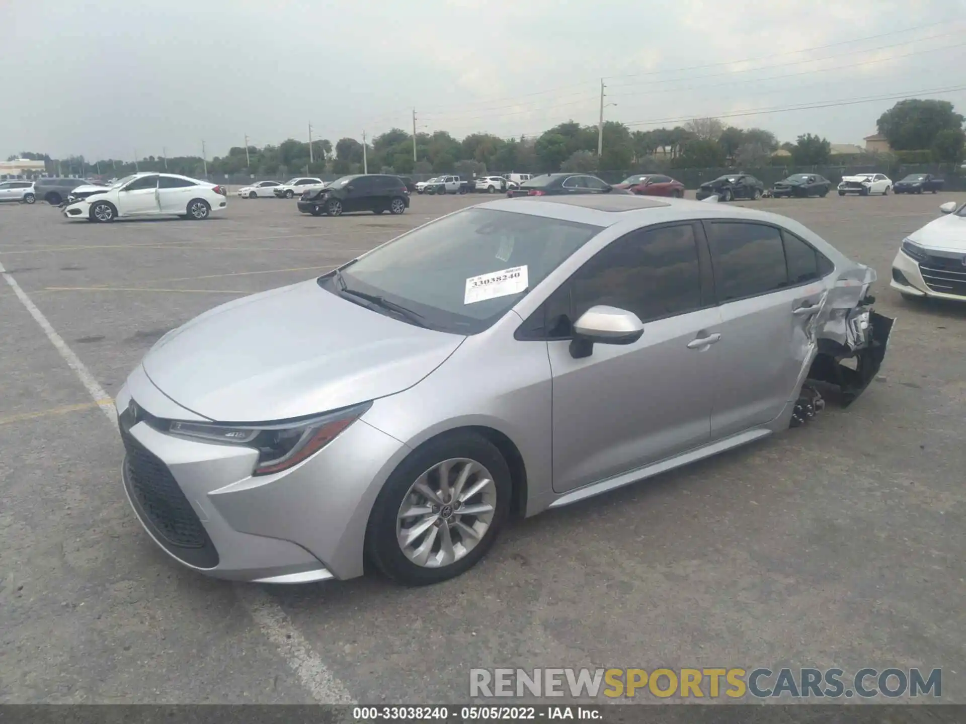 2 Photograph of a damaged car JTDHPRAE3LJ073052 TOYOTA COROLLA 2020