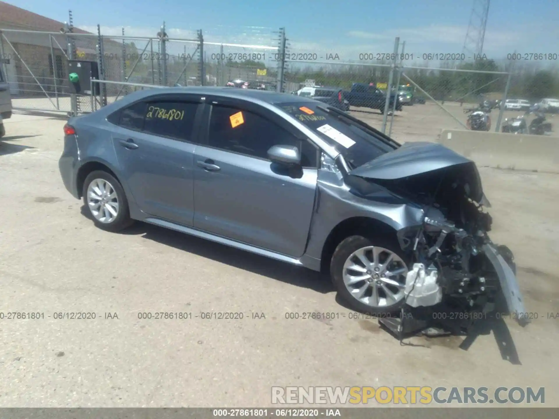 1 Photograph of a damaged car JTDHPRAE3LJ111668 TOYOTA COROLLA 2020