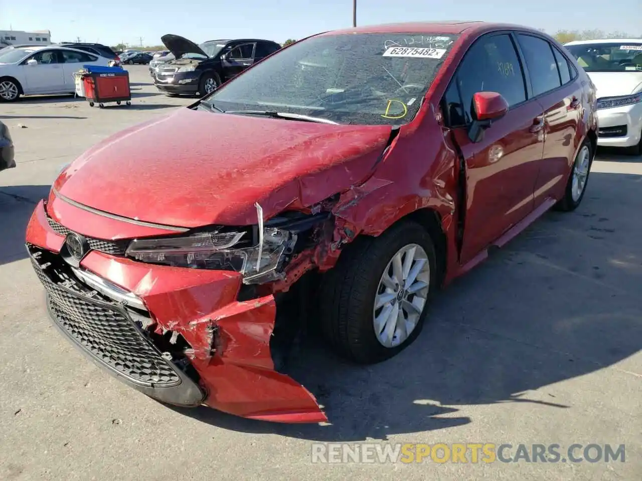 2 Photograph of a damaged car JTDHPRAE4LJ011059 TOYOTA COROLLA 2020