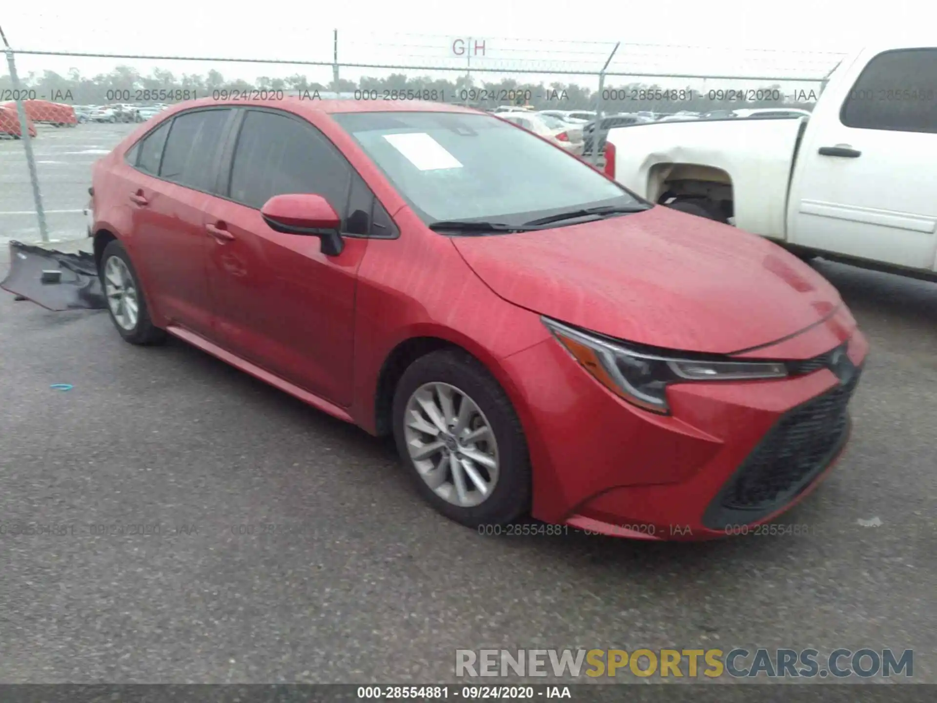 1 Photograph of a damaged car JTDHPRAE4LJ014267 TOYOTA COROLLA 2020