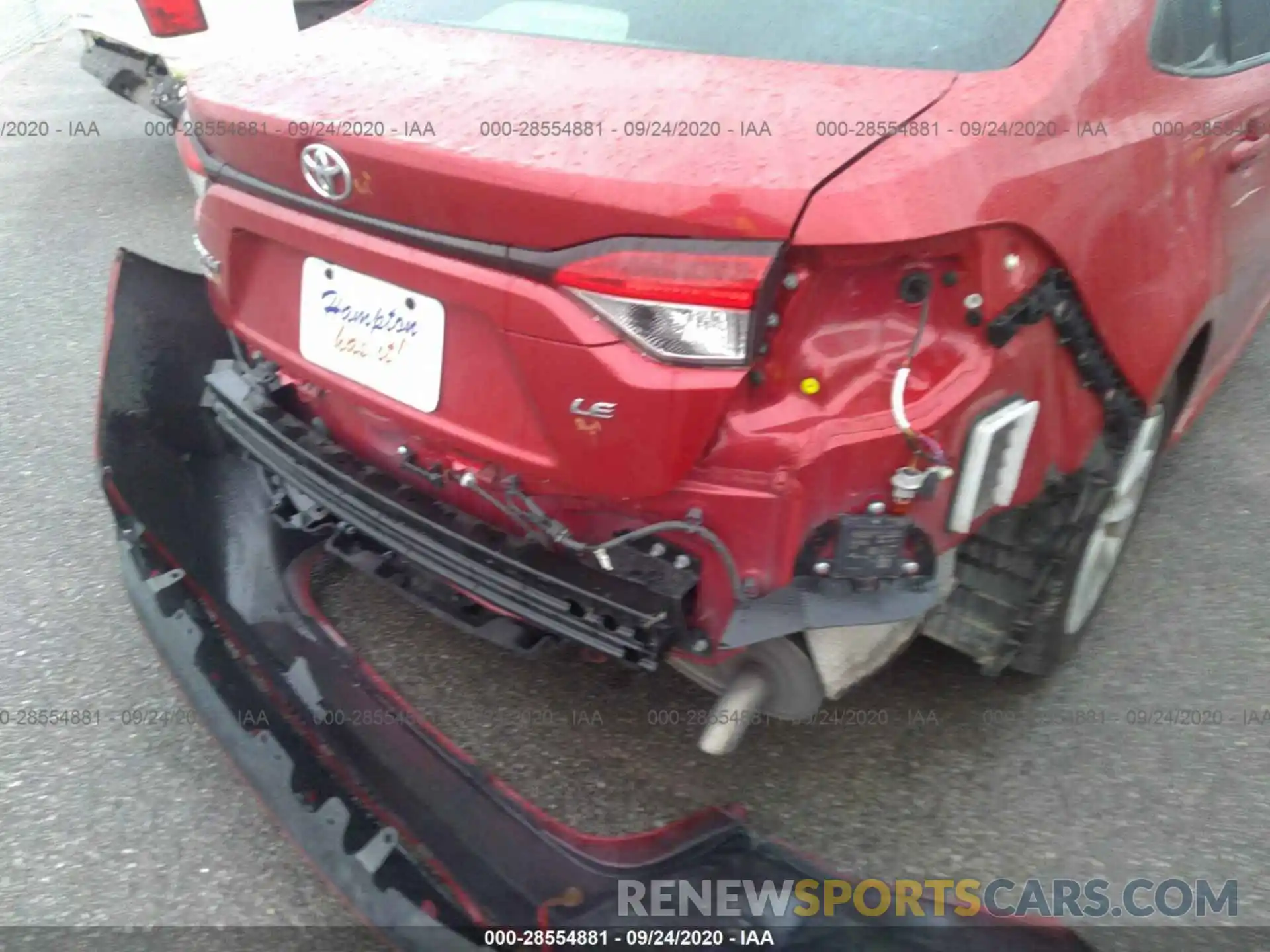 6 Photograph of a damaged car JTDHPRAE4LJ014267 TOYOTA COROLLA 2020