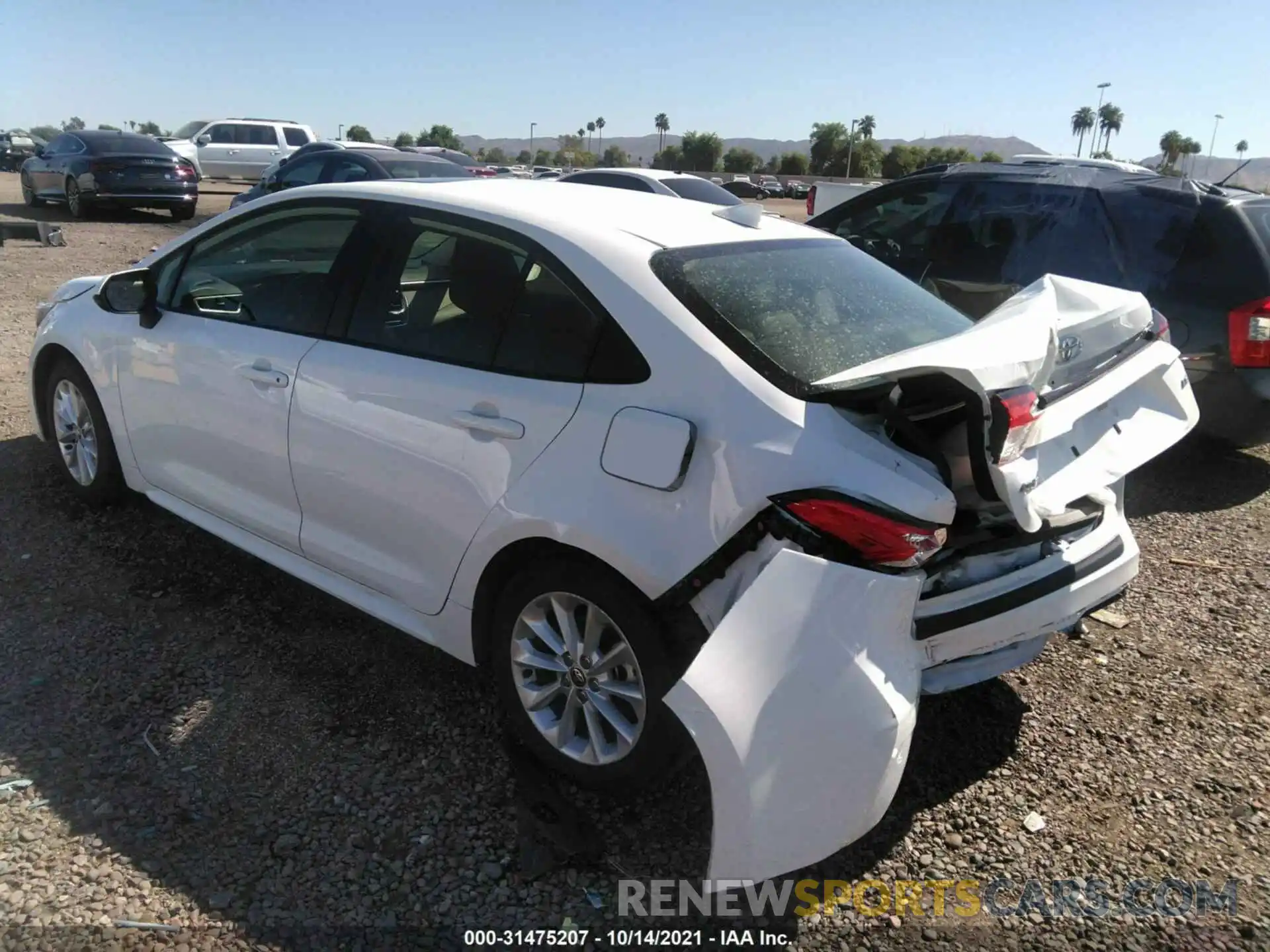 3 Photograph of a damaged car JTDHPRAE4LJ017184 TOYOTA COROLLA 2020