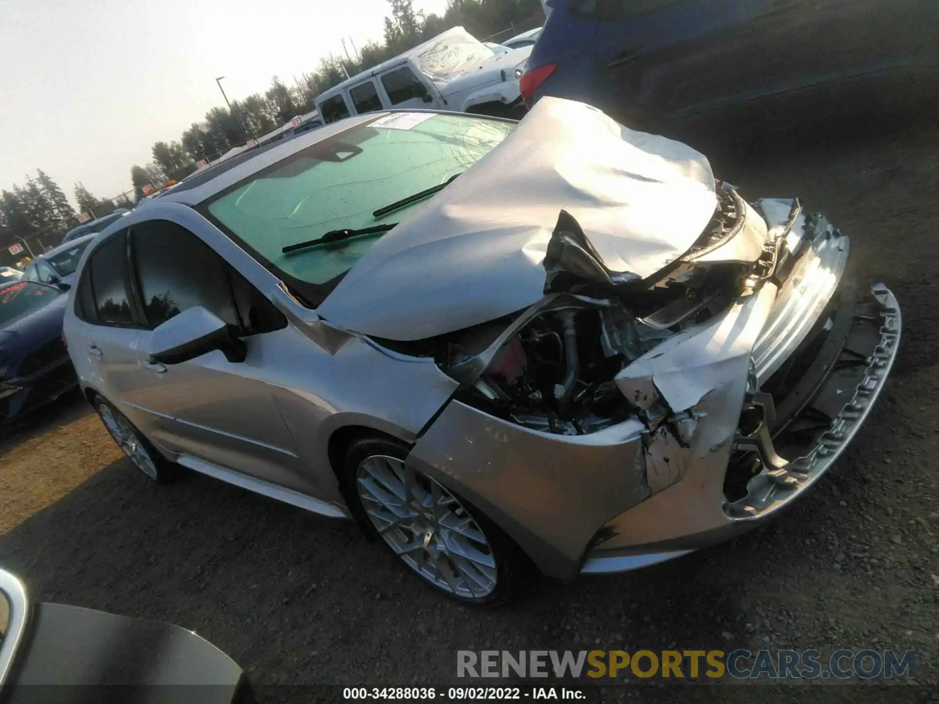 1 Photograph of a damaged car JTDHPRAE4LJ063114 TOYOTA COROLLA 2020