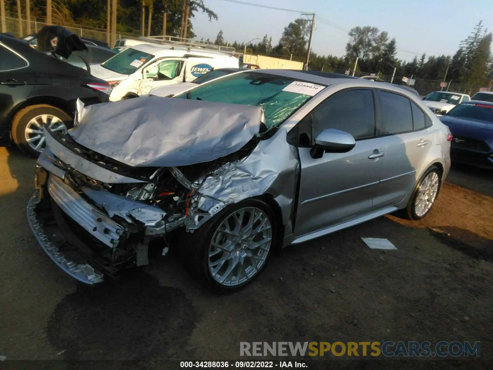 2 Photograph of a damaged car JTDHPRAE4LJ063114 TOYOTA COROLLA 2020