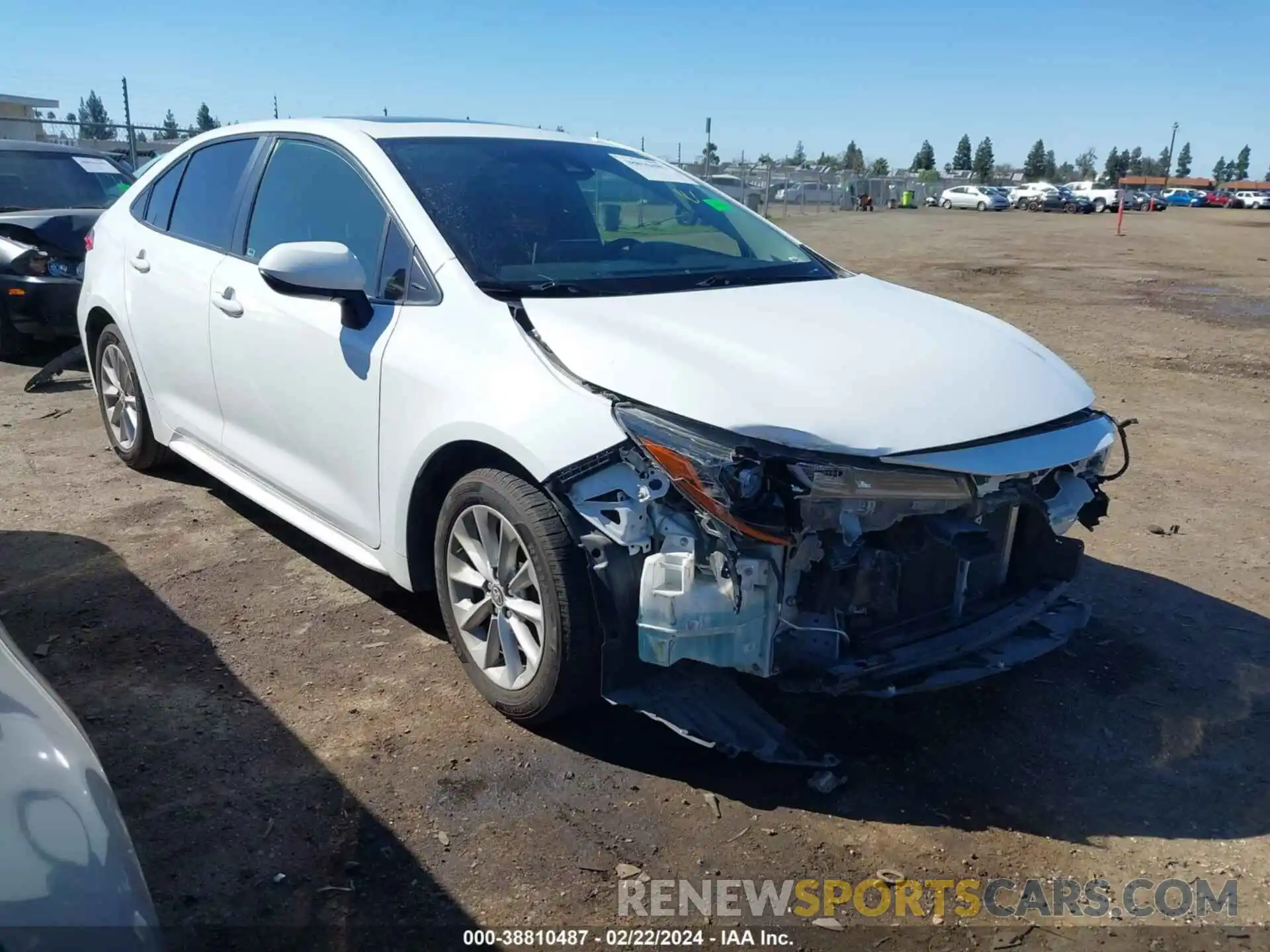 1 Photograph of a damaged car JTDHPRAE5LJ010289 TOYOTA COROLLA 2020