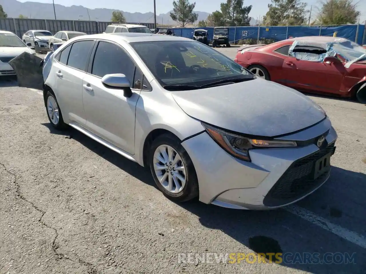 1 Photograph of a damaged car JTDHPRAE5LJ011202 TOYOTA COROLLA 2020