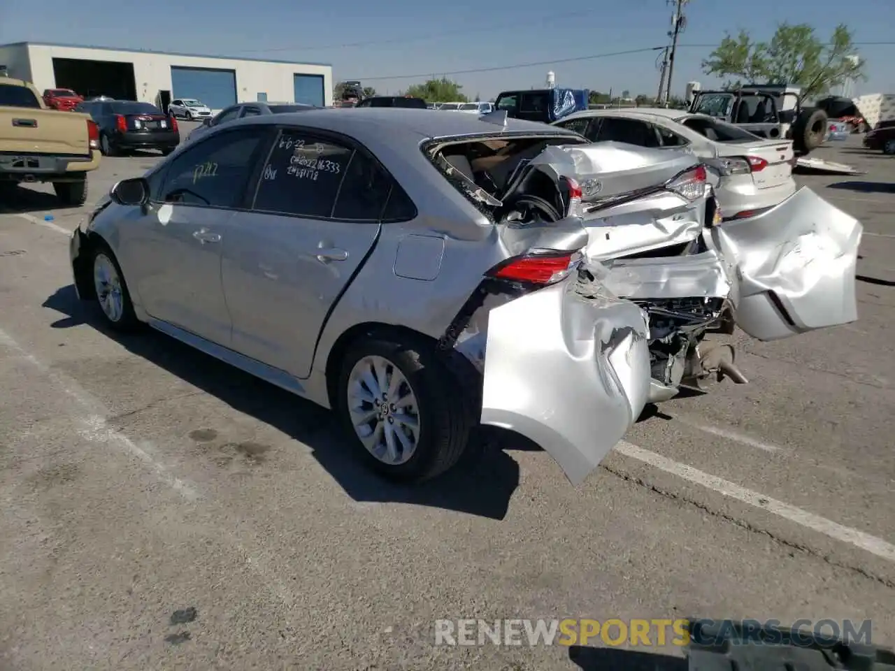 3 Photograph of a damaged car JTDHPRAE5LJ011202 TOYOTA COROLLA 2020