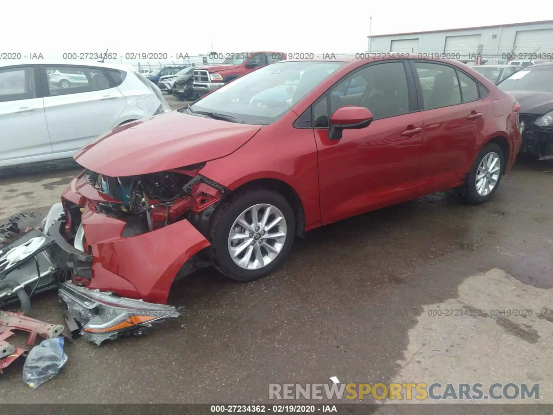 2 Photograph of a damaged car JTDHPRAE5LJ028114 TOYOTA COROLLA 2020