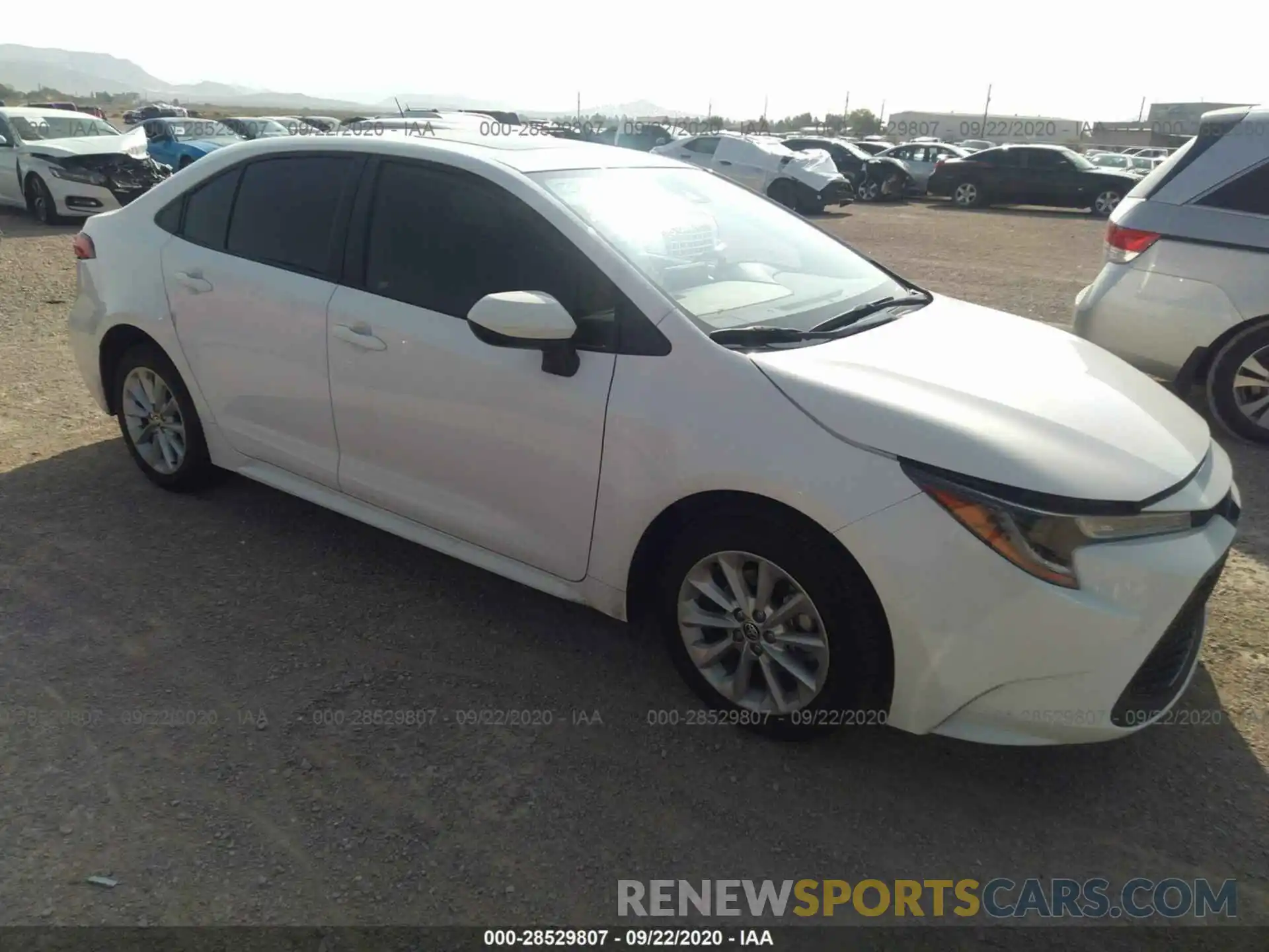 1 Photograph of a damaged car JTDHPRAE5LJ059542 TOYOTA COROLLA 2020