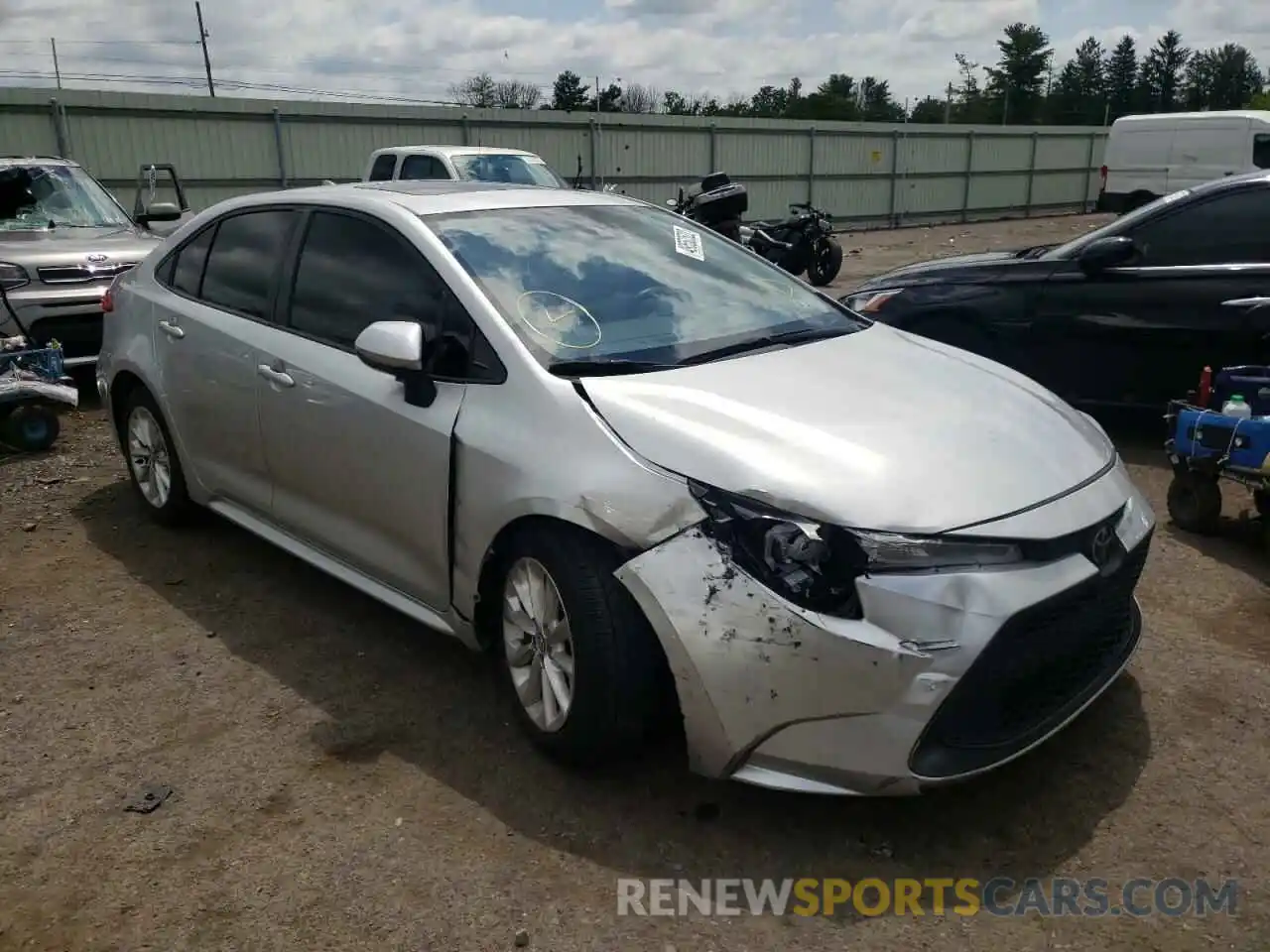 1 Photograph of a damaged car JTDHPRAE5LJ064787 TOYOTA COROLLA 2020